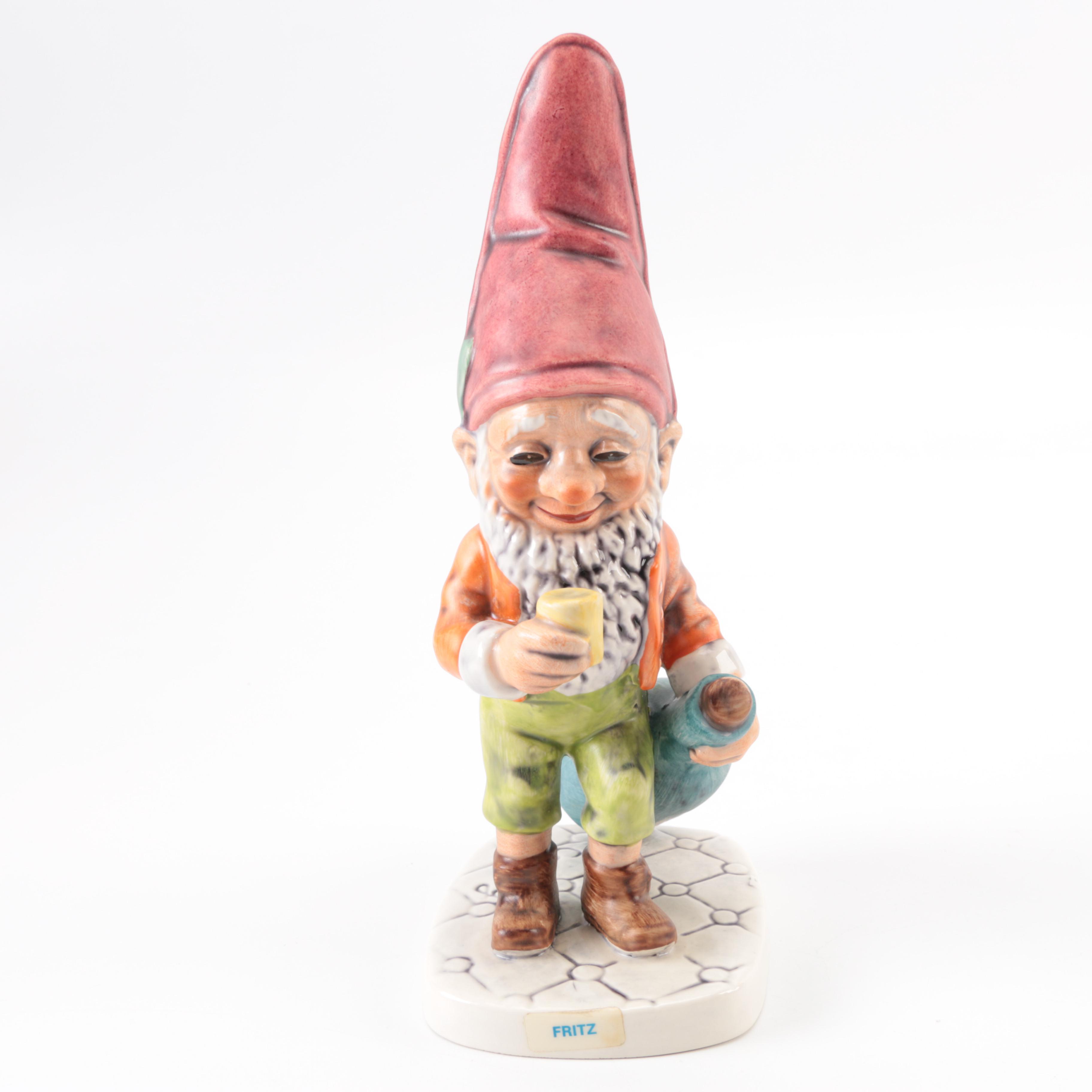 Goebel Go-Boy Gnome "Fritz", "Max" and Hummel "Eventide" Porcelain Figurines