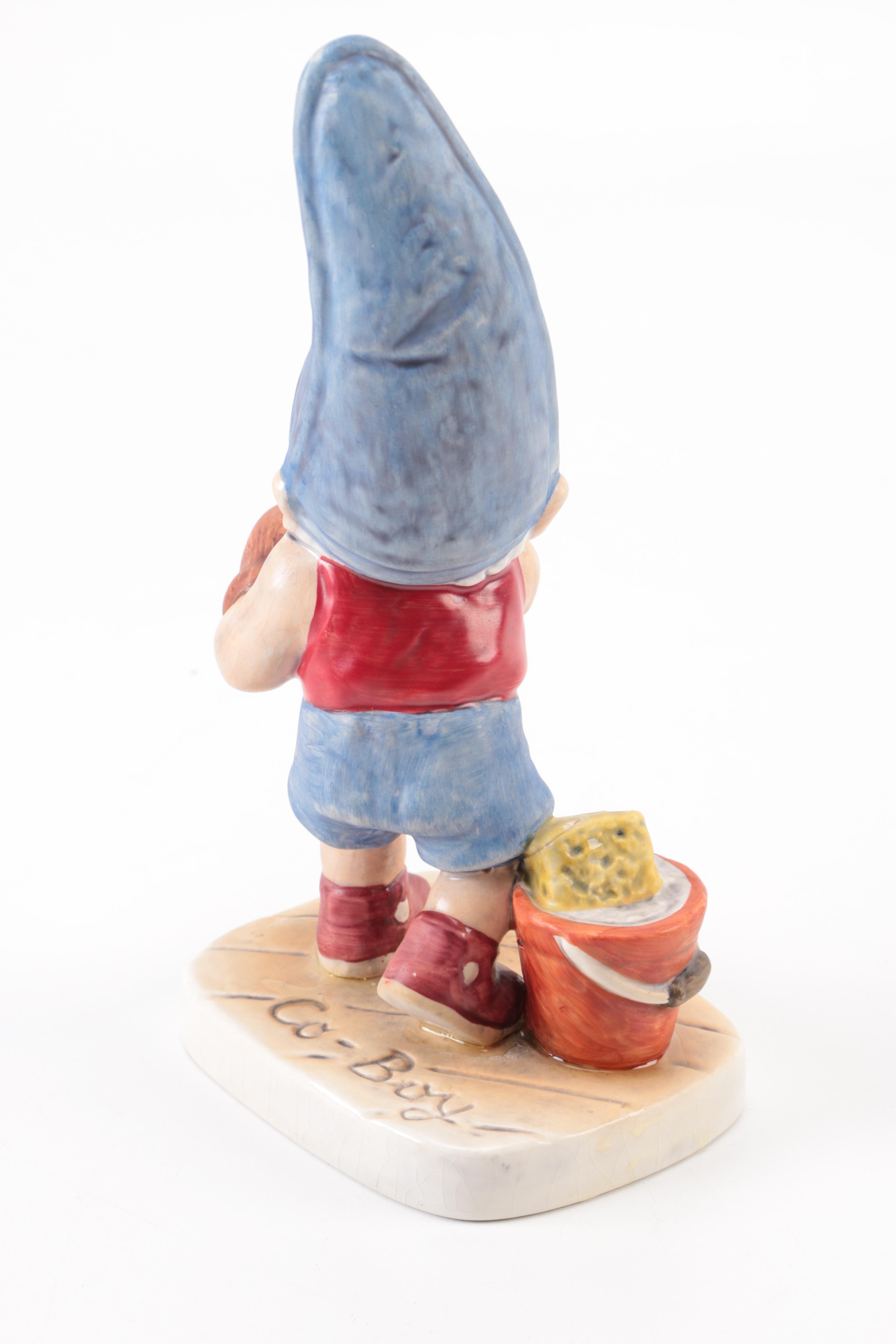 Goebel Go-Boy Gnome "Fritz", "Max" and Hummel "Eventide" Porcelain Figurines