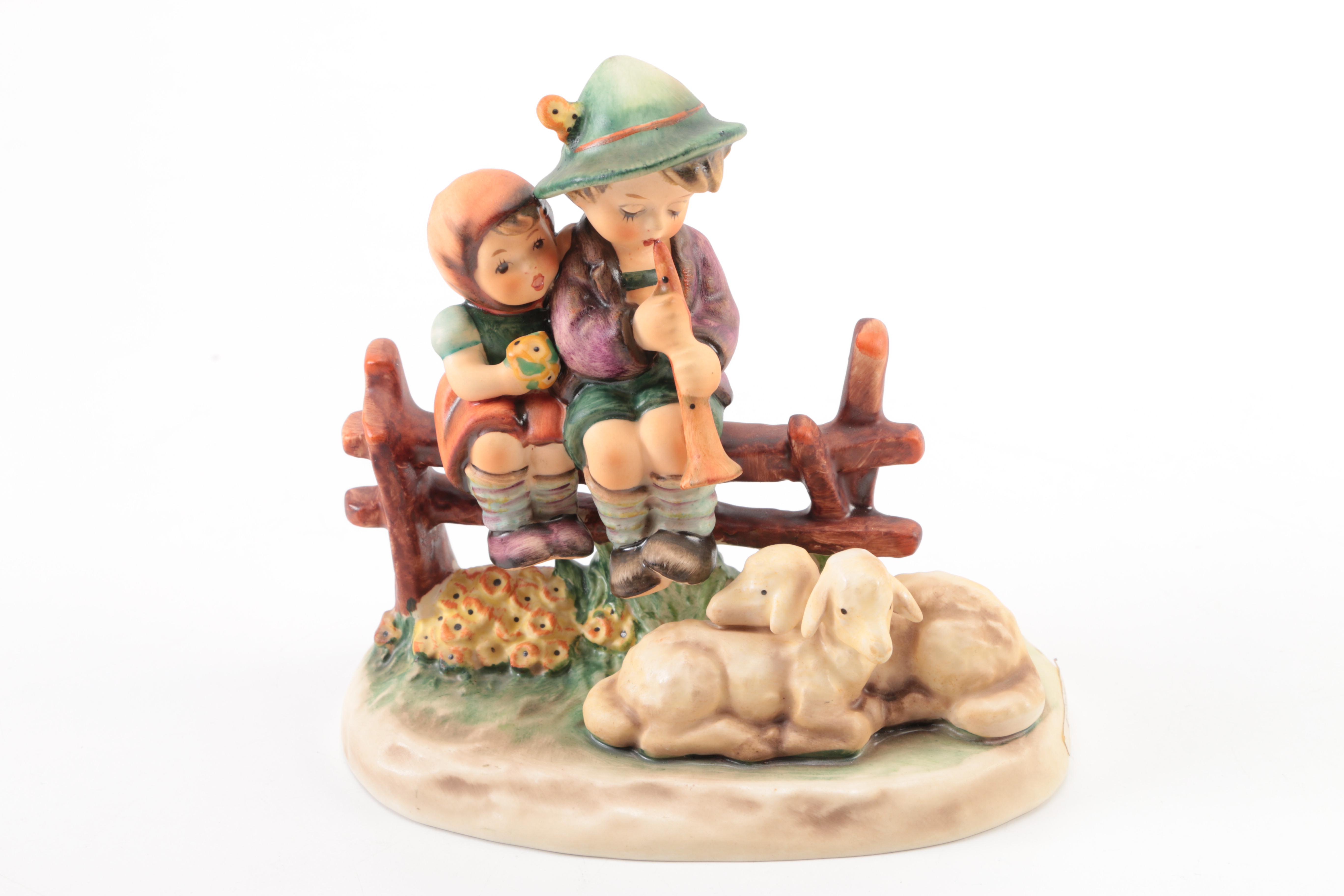 Goebel Go-Boy Gnome "Fritz", "Max" and Hummel "Eventide" Porcelain Figurines