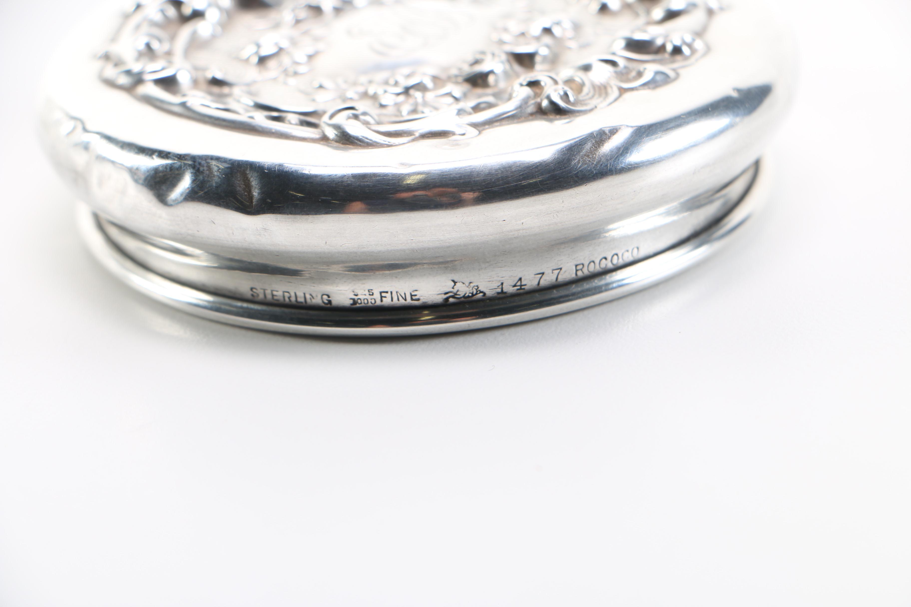 Mauser Manufacturing Co. "Rococo" Sterling Silver Lidded Jar