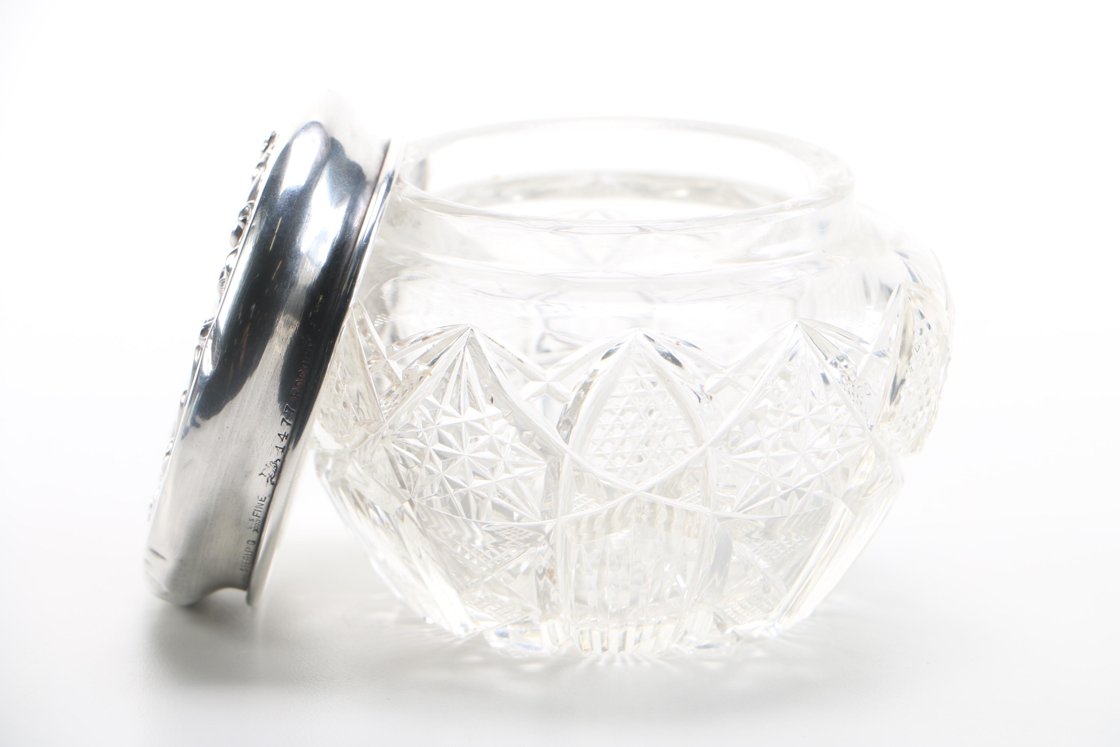 Mauser Manufacturing Co. "Rococo" Sterling Silver Lidded Jar