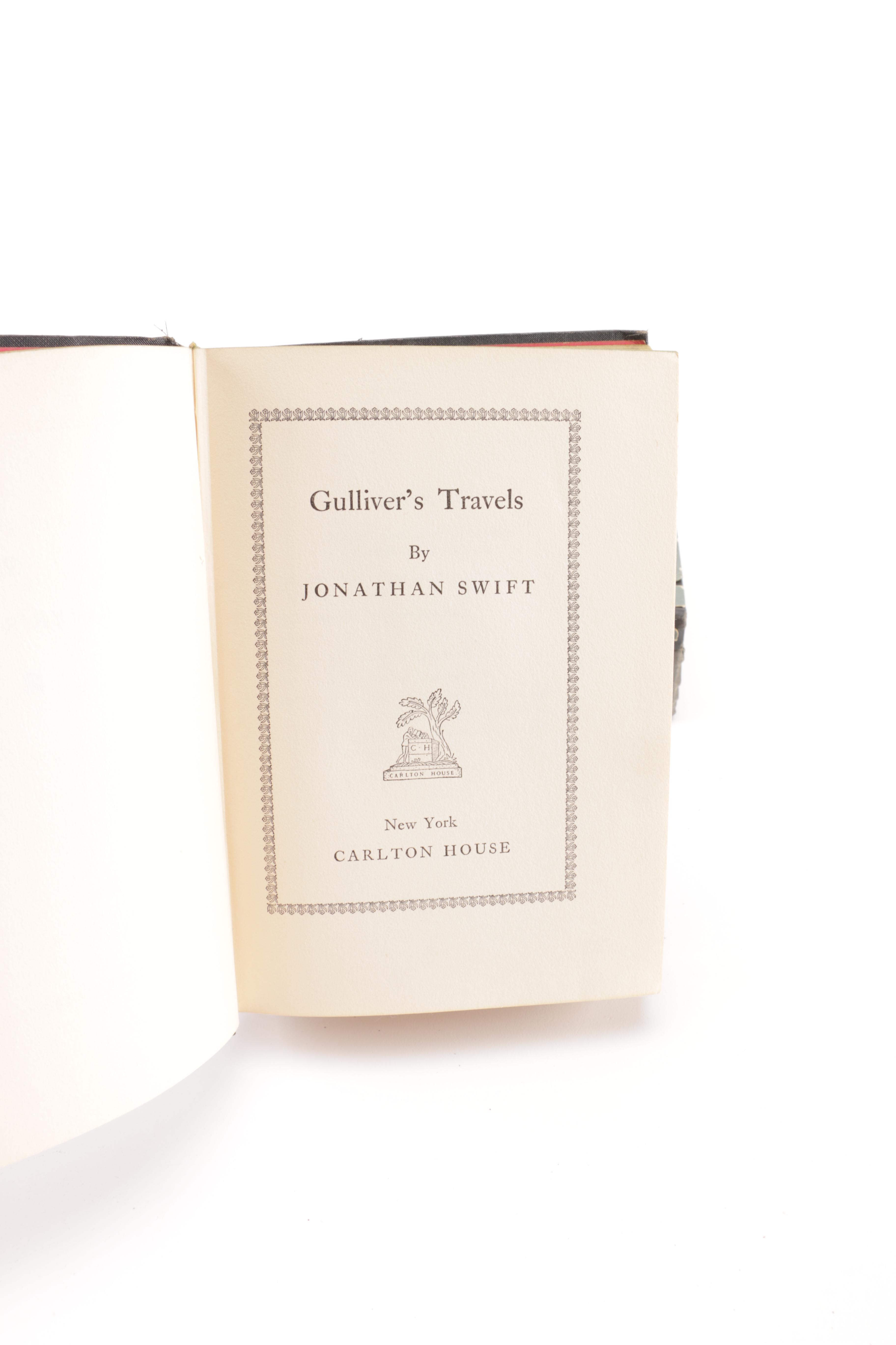 Vintage Novels Featuring 1930 Edition of "Gulliver's Travels"