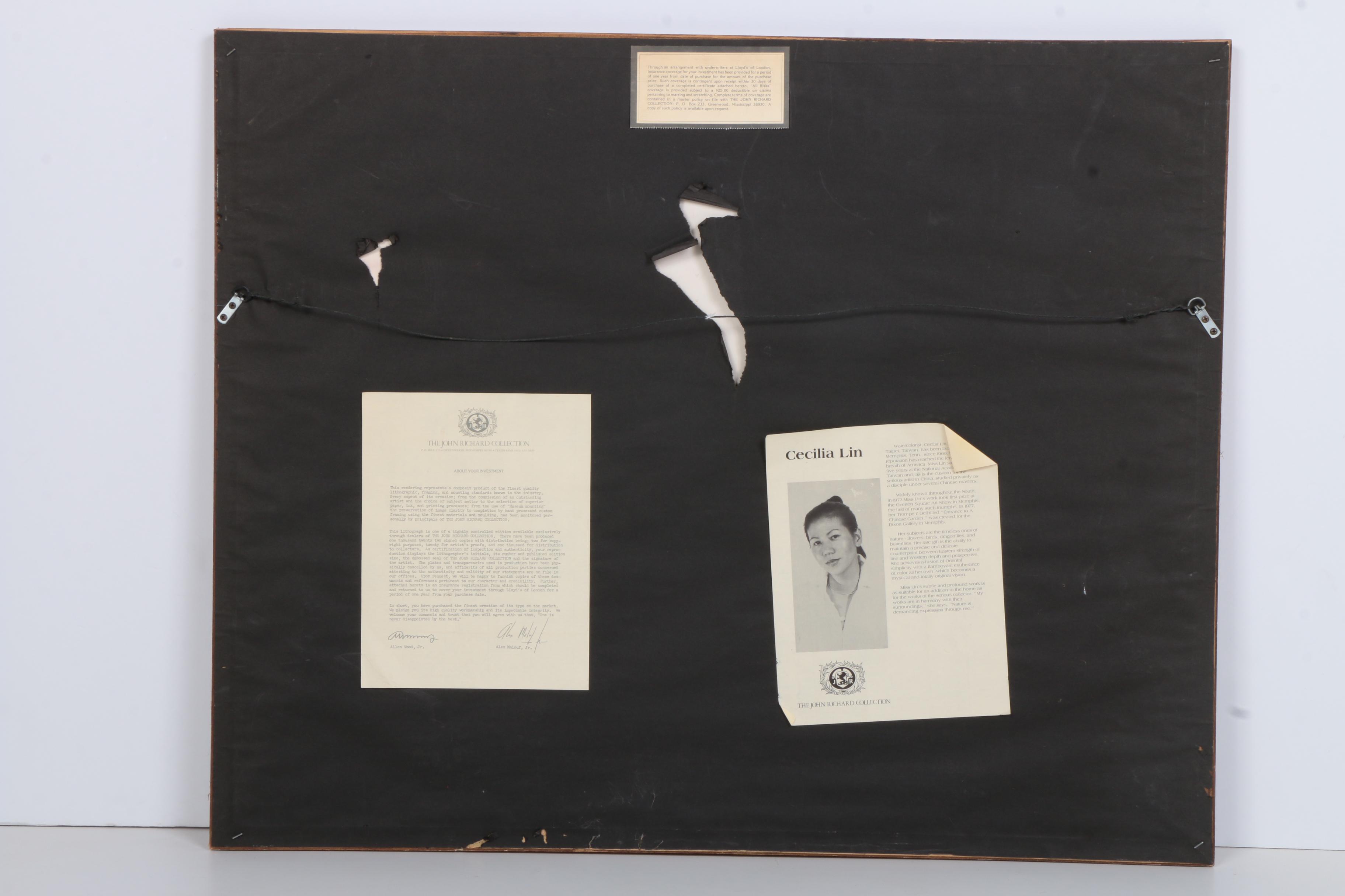 Cecilia Lin Limited Edition Offset Lithograph "Lady in Waiting"