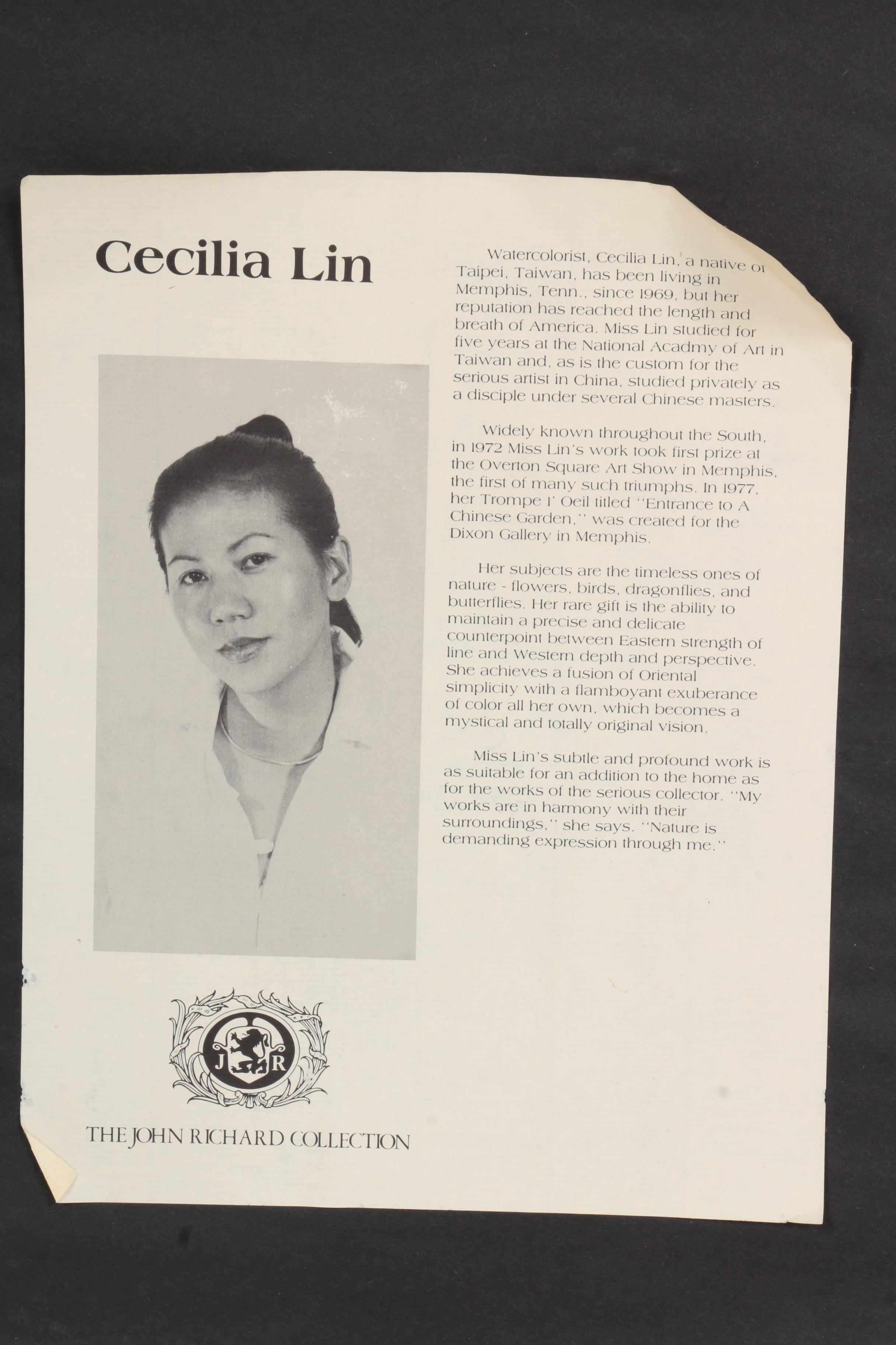 Cecilia Lin Limited Edition Offset Lithograph "Lady in Waiting"