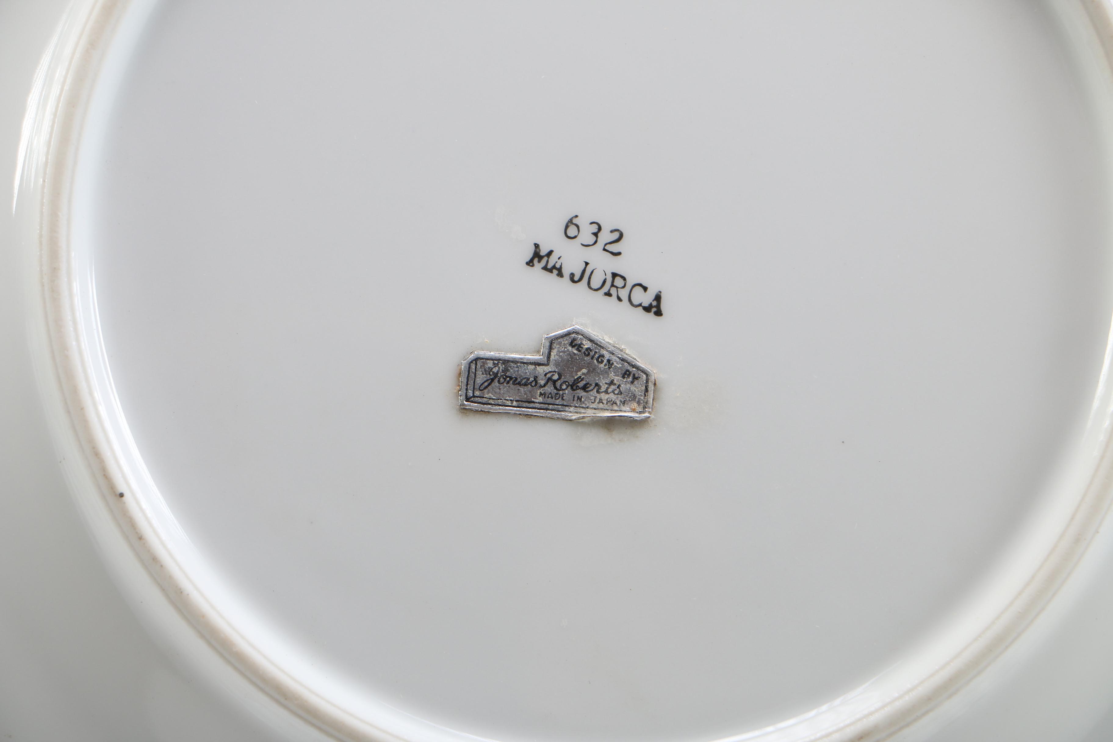 Set of Vintage Jonas Roberts Dinnerware in "Majorca" Pattern