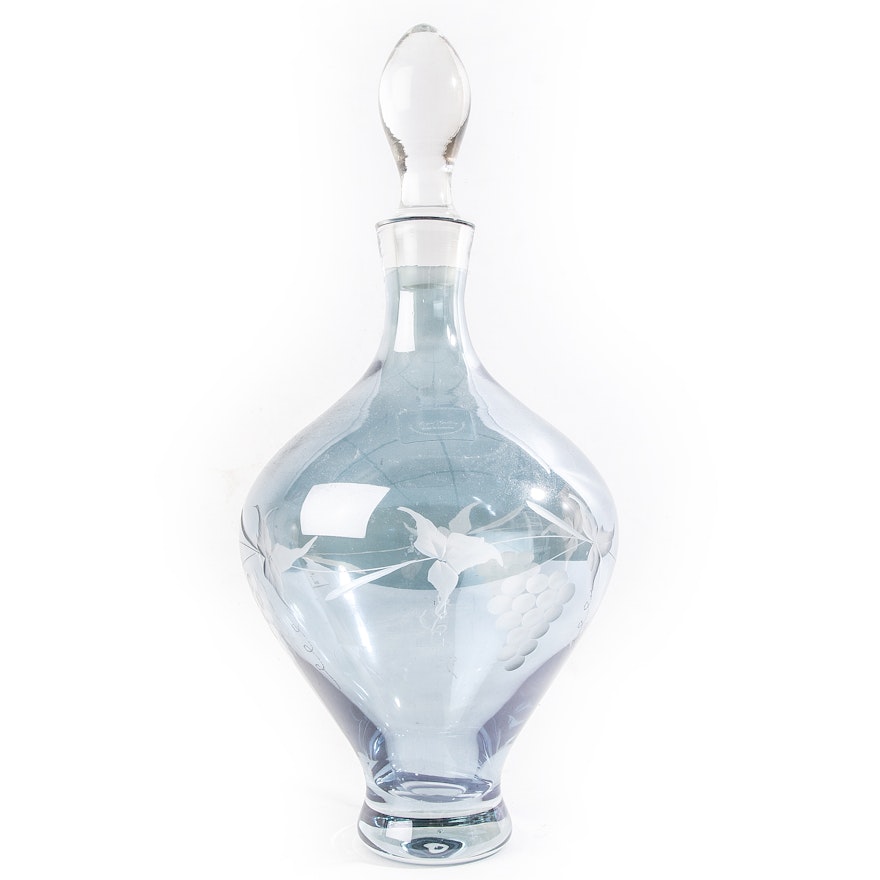 Royal Gallery Glass Etched Decanter