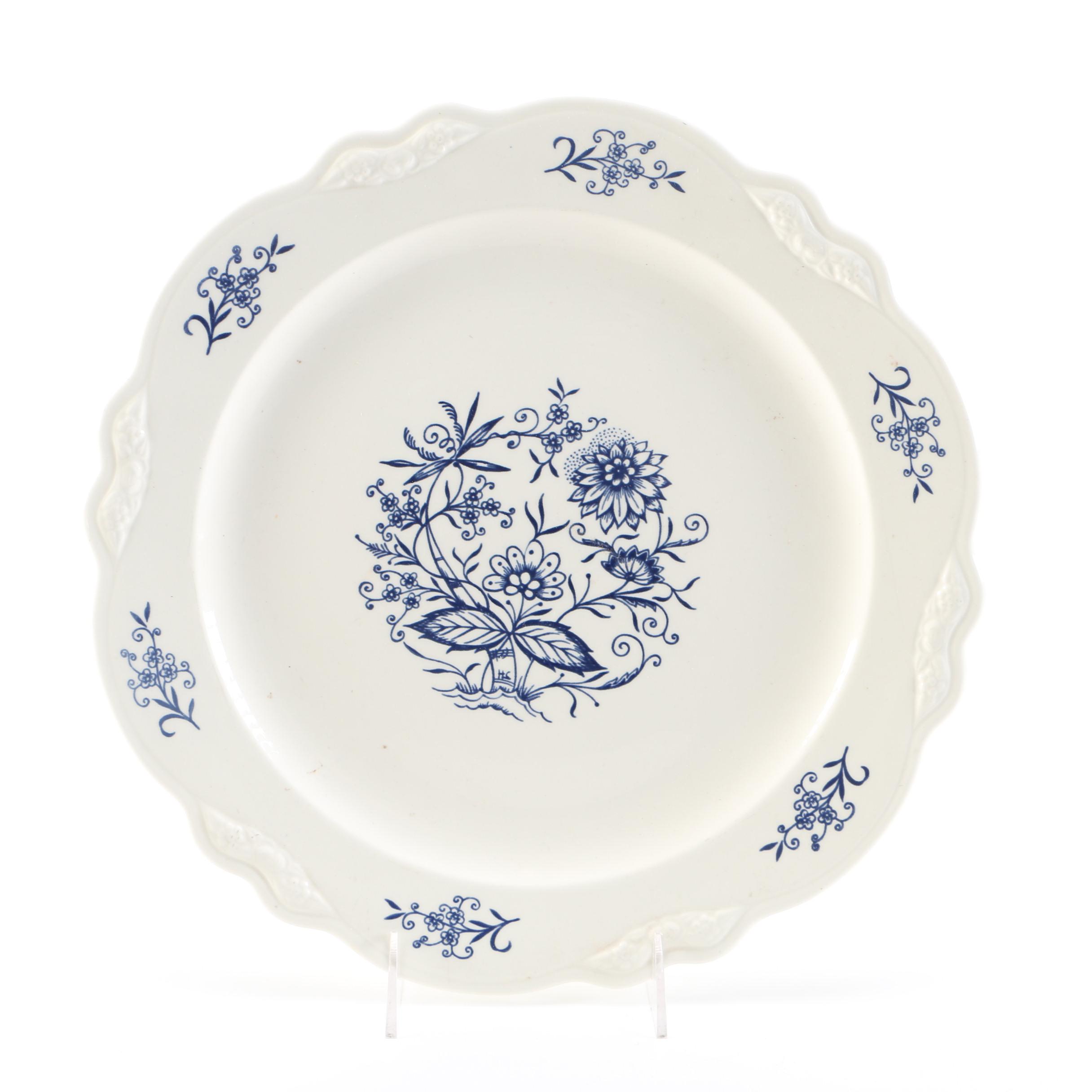 White and Blue Ceramic Bowl and Plates
