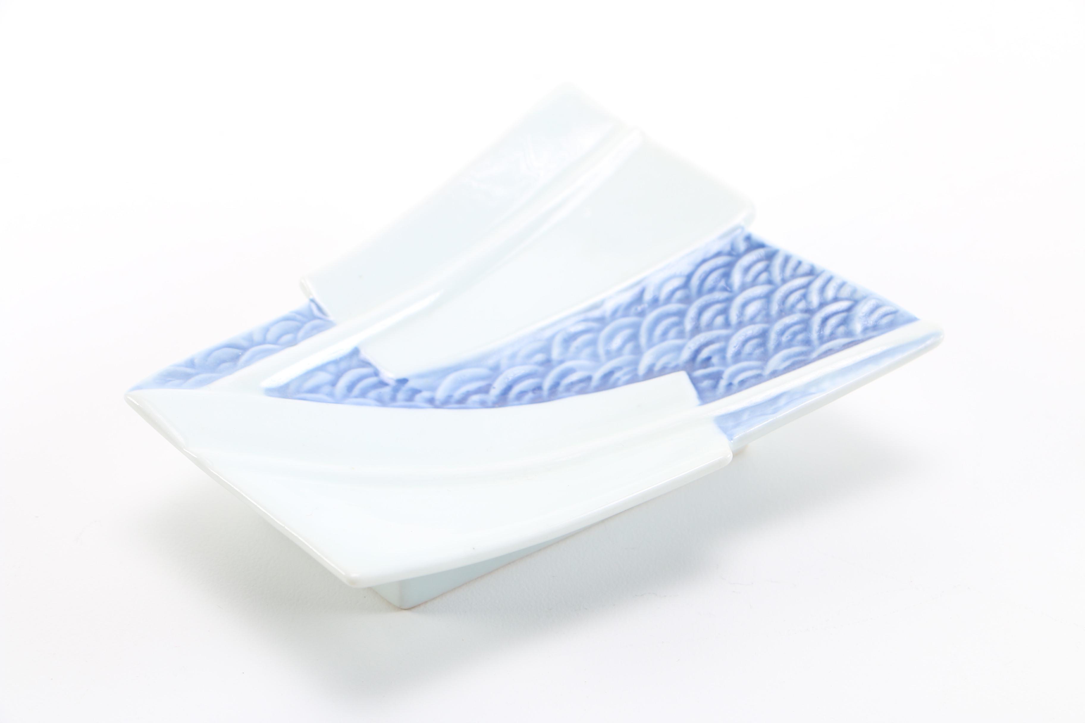 White and Blue Ceramic Bowl and Plates