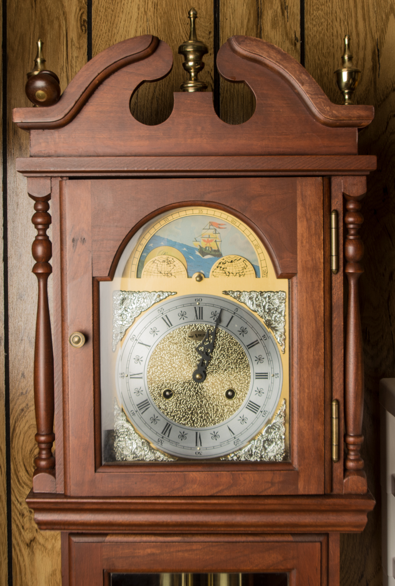 Viking Grandmother Clock with a Hand Crafted Case