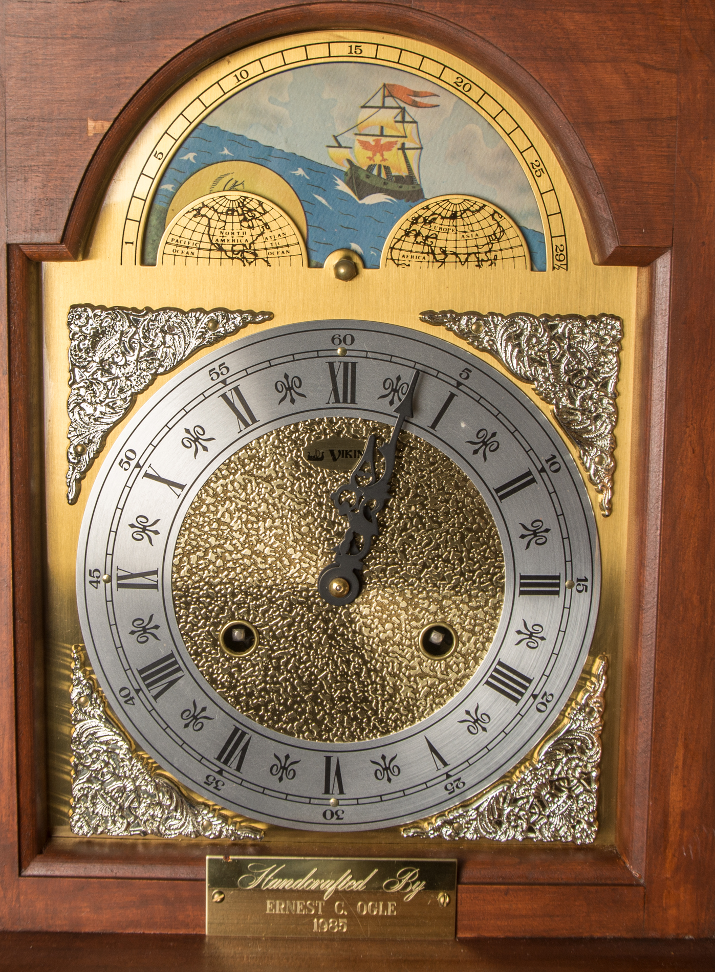 Viking Grandmother Clock with a Hand Crafted Case