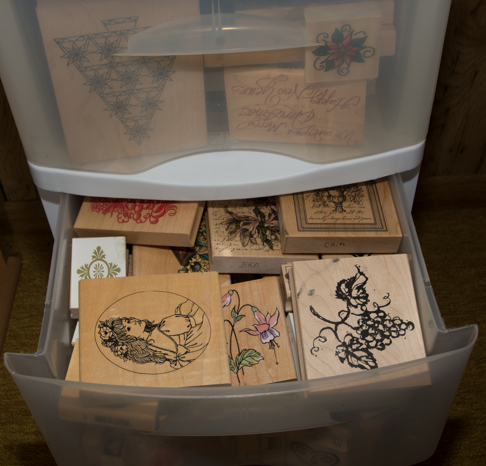Generous Collection of Rubber Stamps for Holidays and Card Making