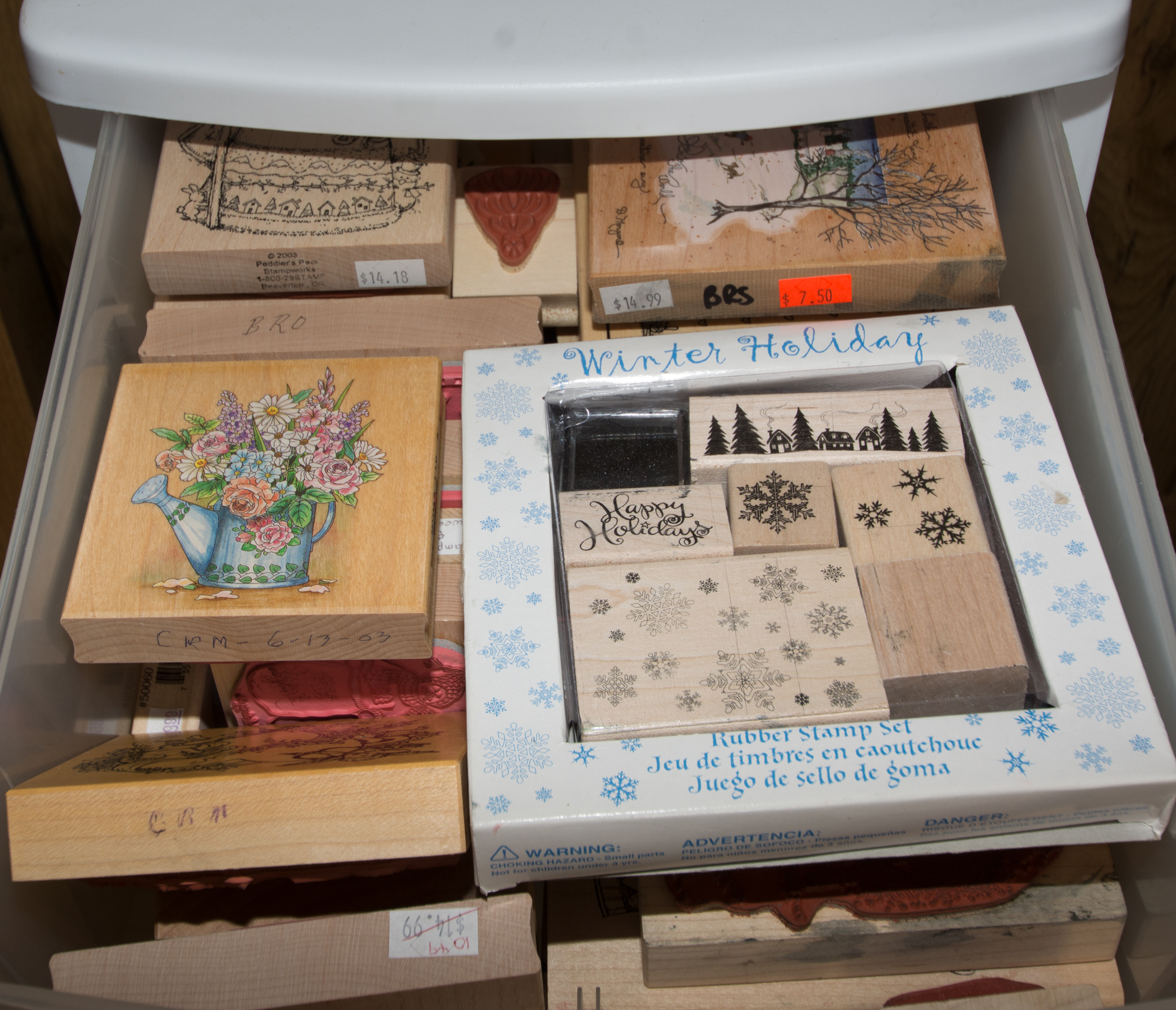 Generous Collection of Rubber Stamps for Holidays and Card Making
