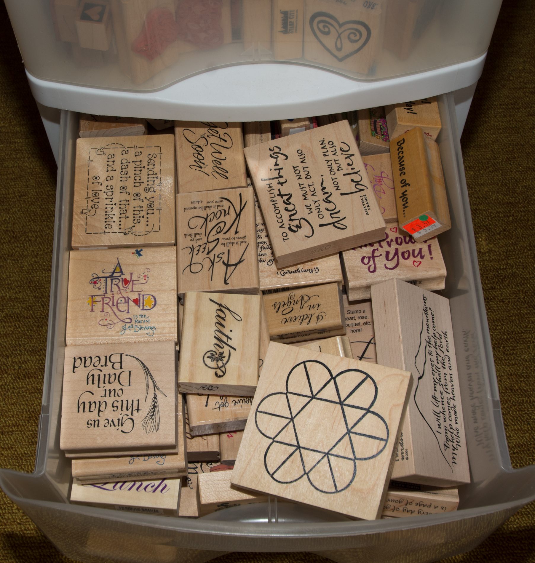 Generous Collection of Rubber Stamps for Holidays and Card Making