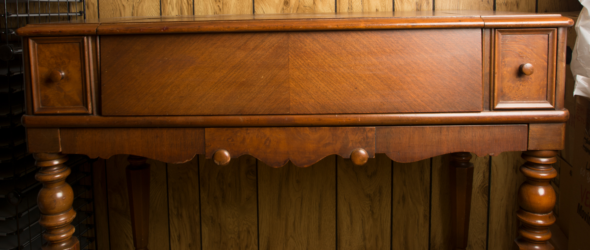 Vintage Spinet Style Writing Desk by Hekman