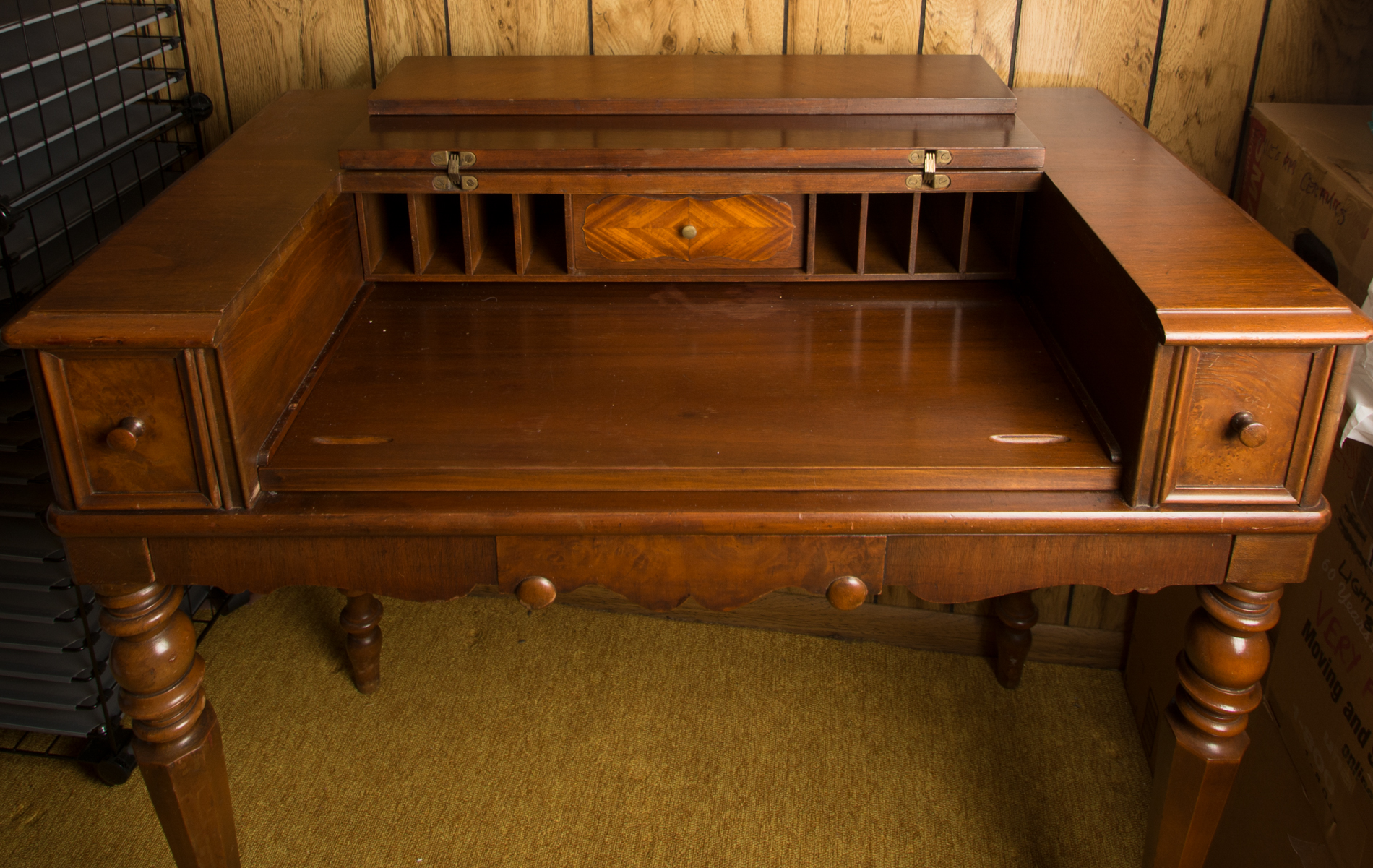 Vintage Spinet Style Writing Desk by Hekman