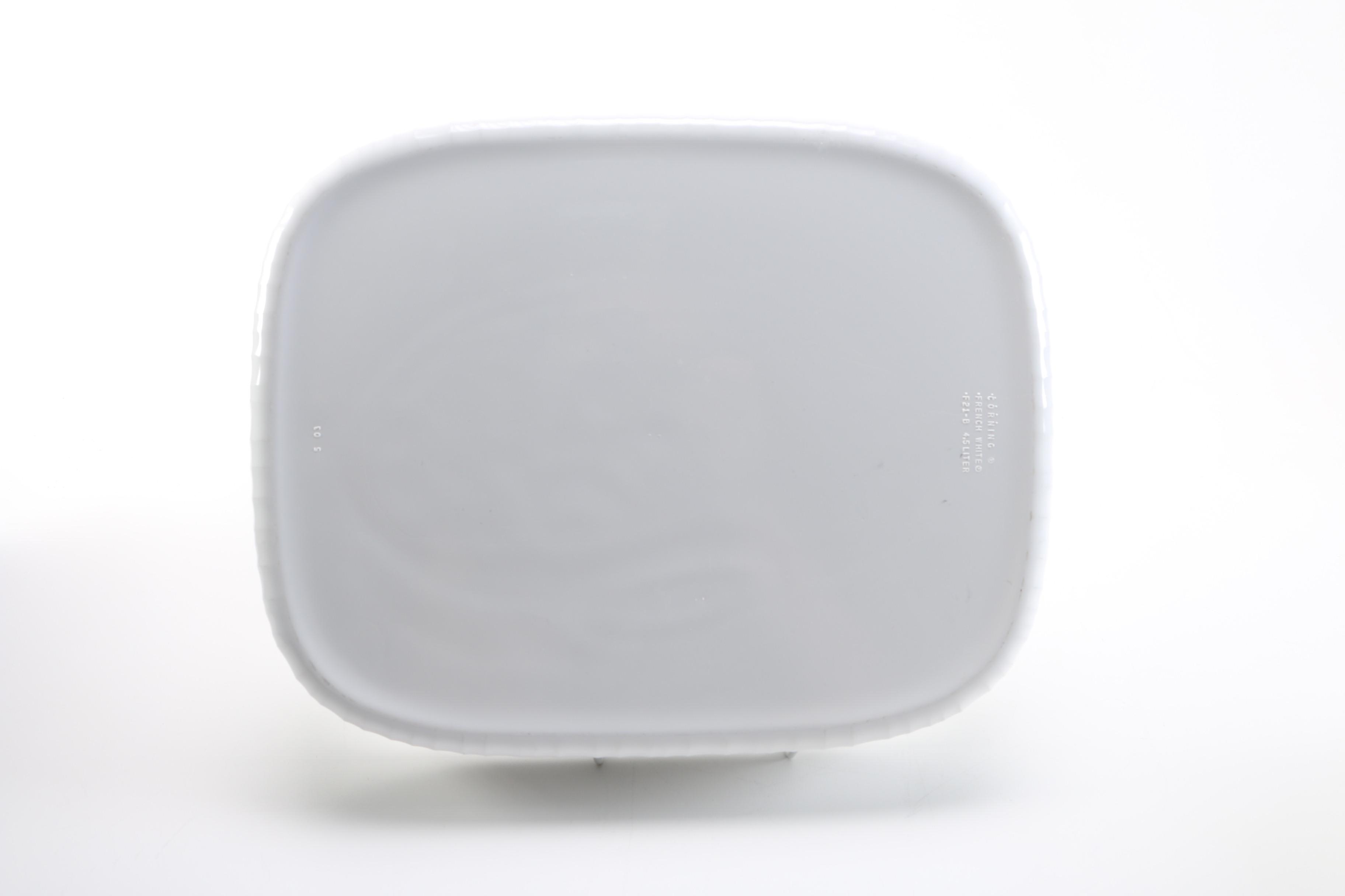 Two French White Casserole Dishes