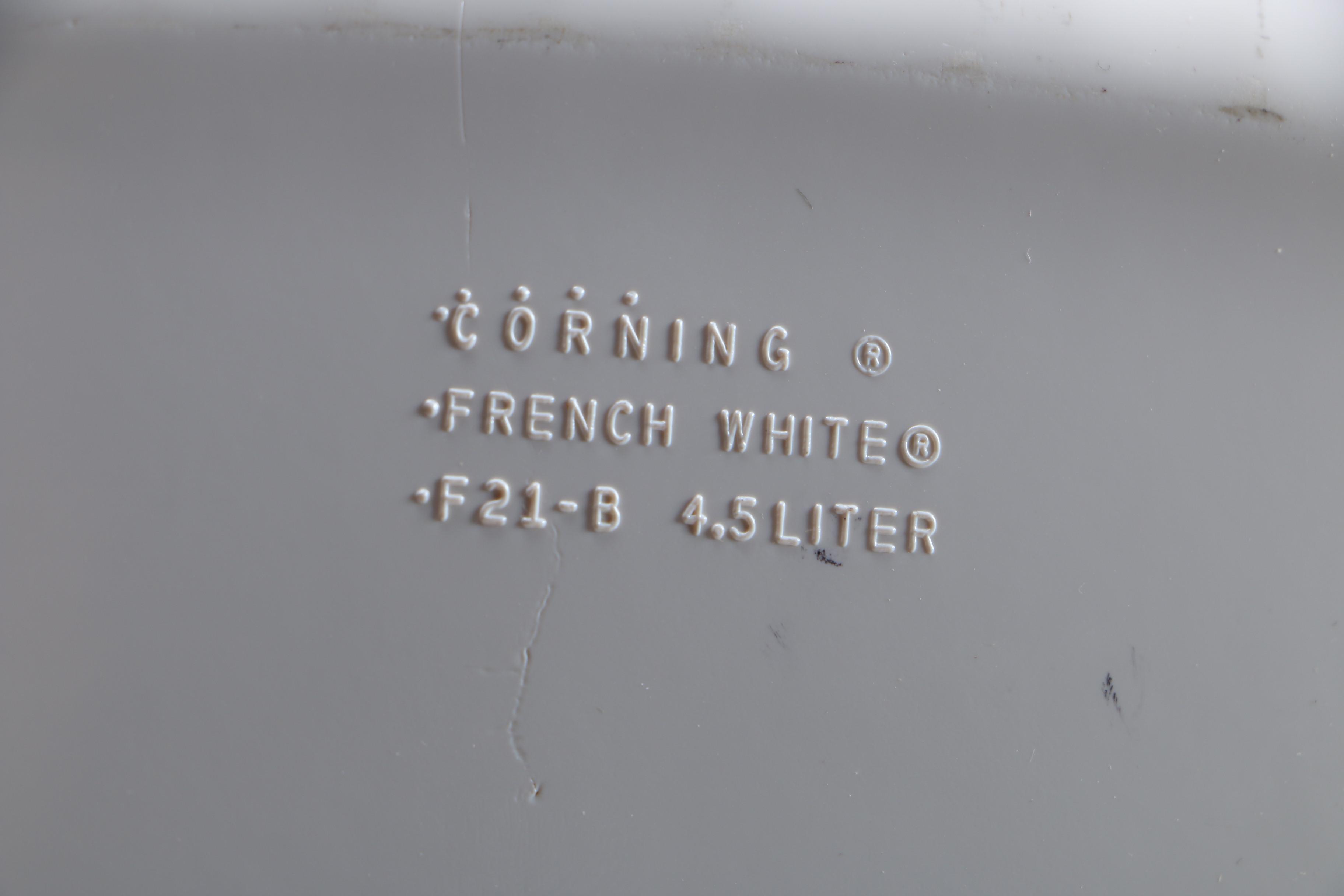 Two French White Casserole Dishes