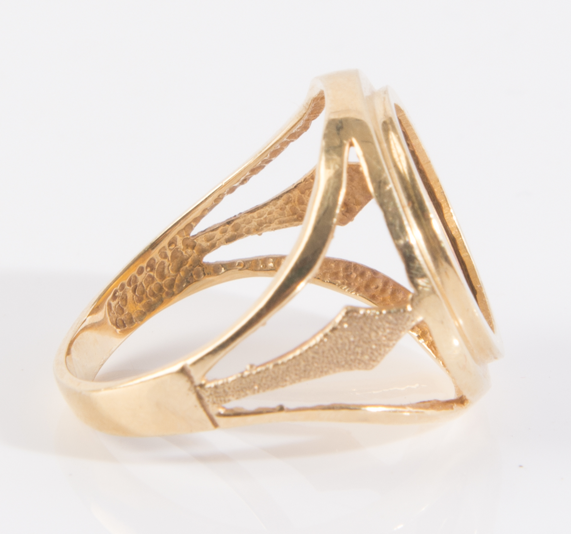 14k Yellow Gold Ring Set With 5 Yuan Gold Panda Coin