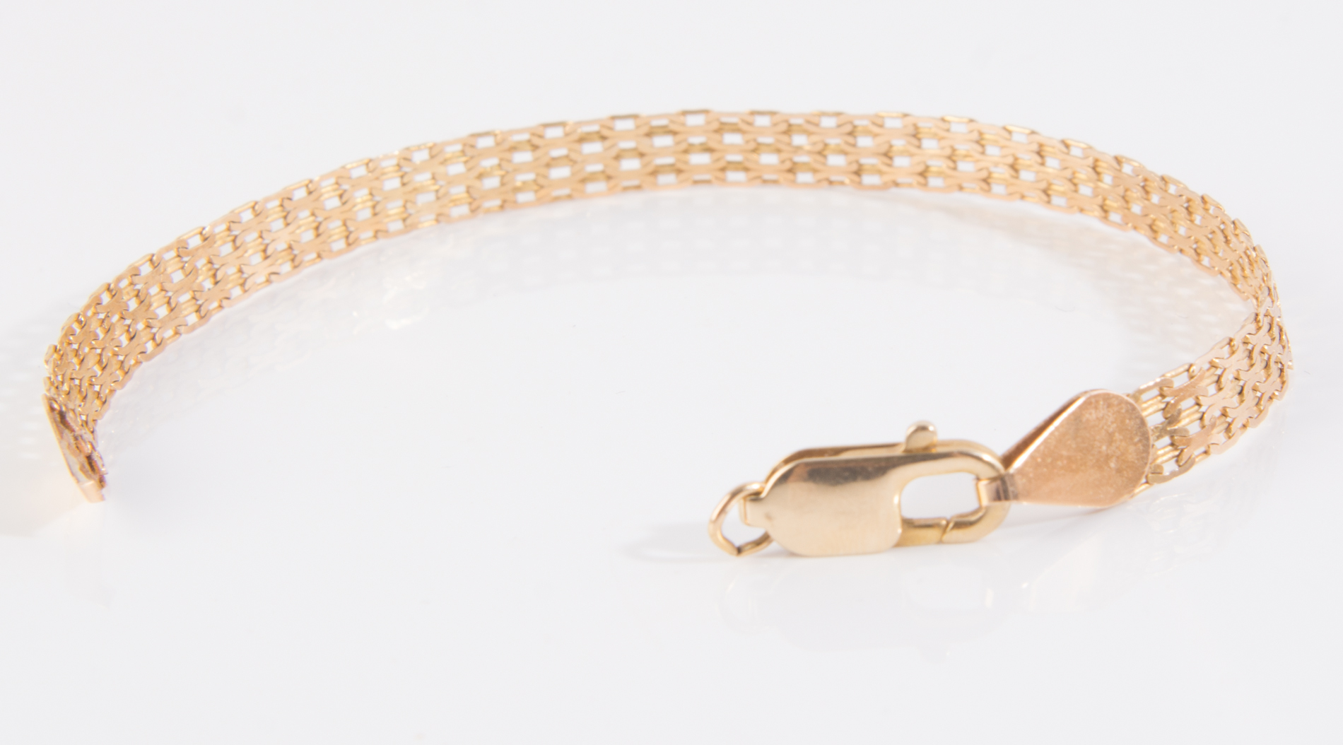14K Yellow Gold Flat Link Bracelet