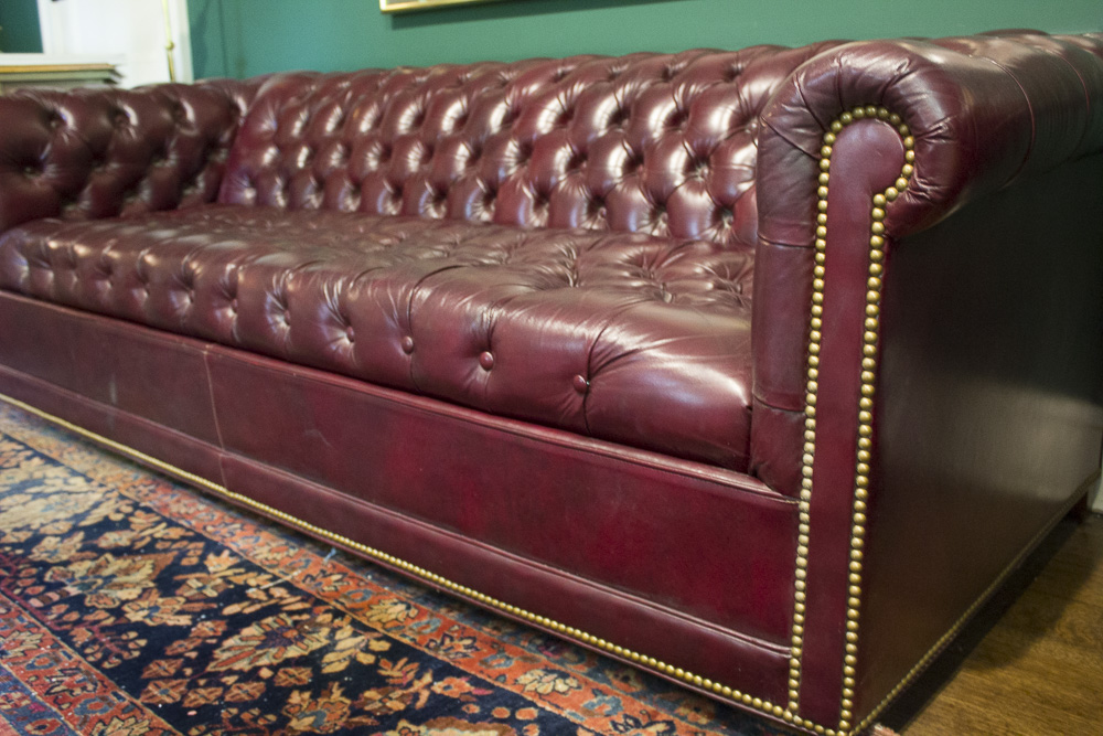 Chesterfield Style Leather Sofa by Leathercraft