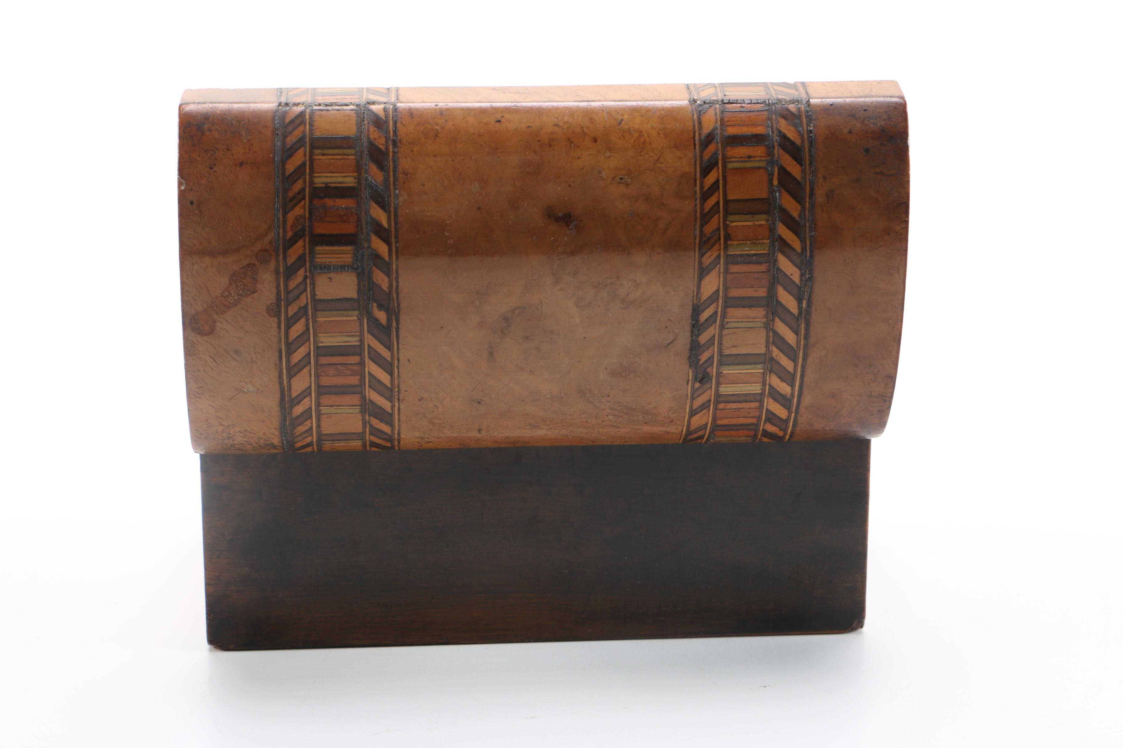 Antique English Tunbridge Ware Tea Caddy