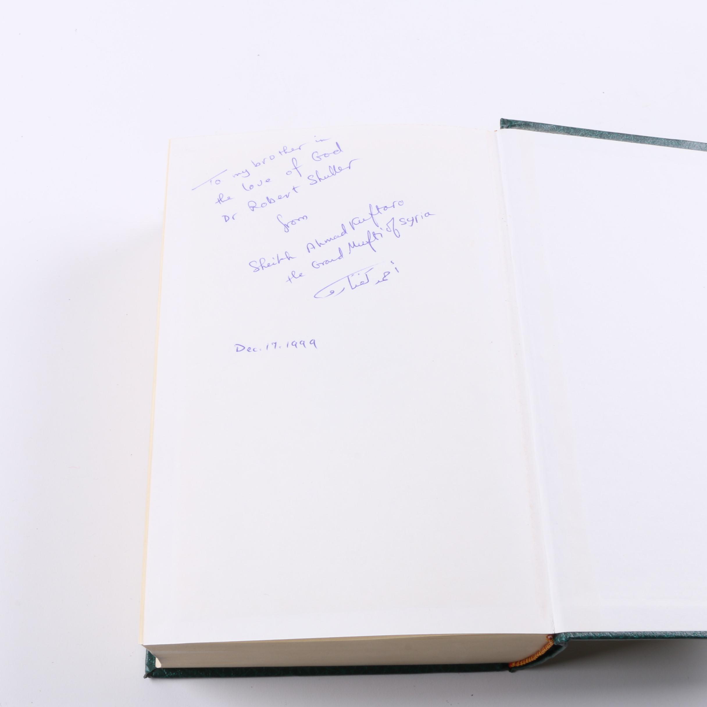 Middle Eastern Box, Koran and Sword from Grand Mufti Kuftaro