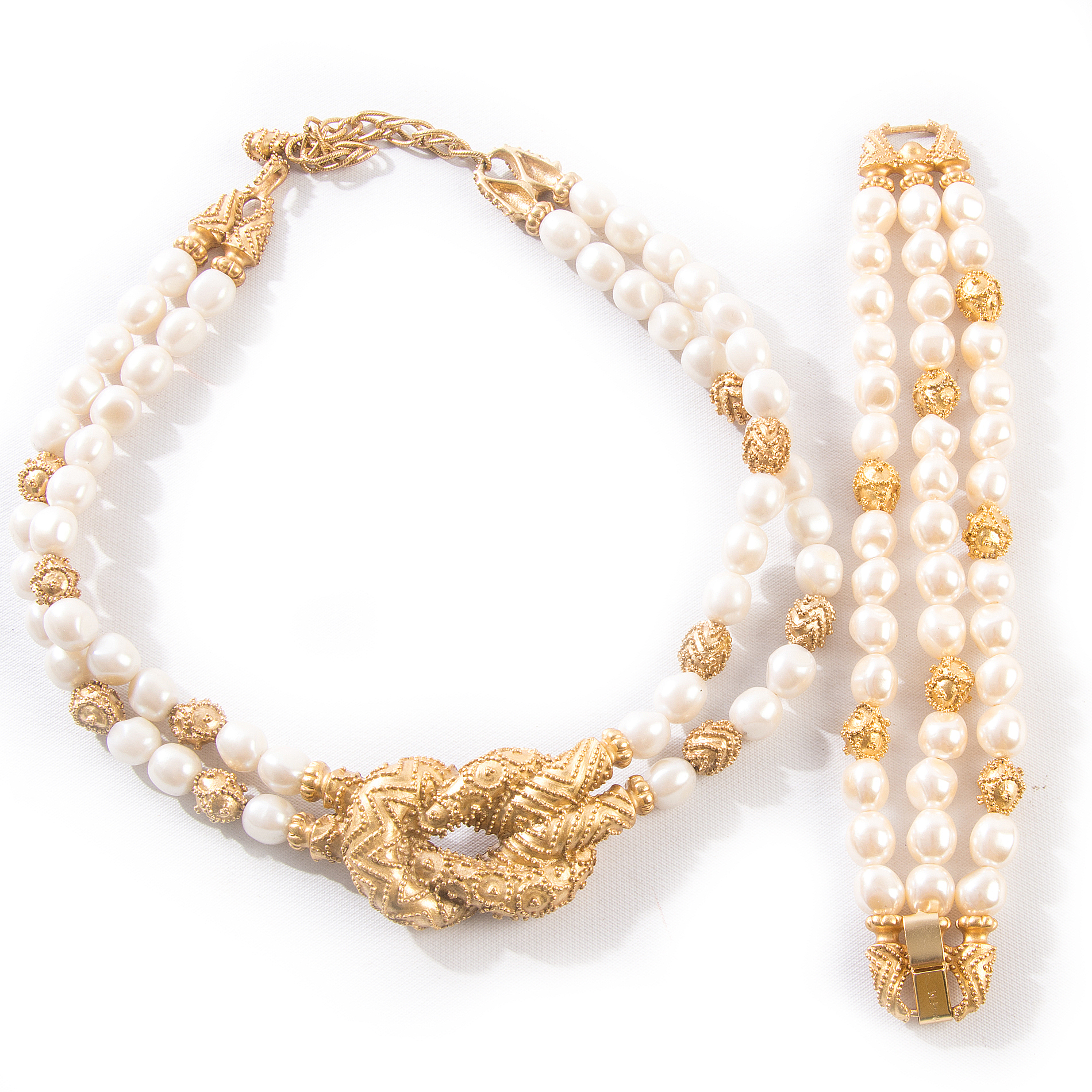 Etruscan Necklace and Bracelet by The Franklin Mint