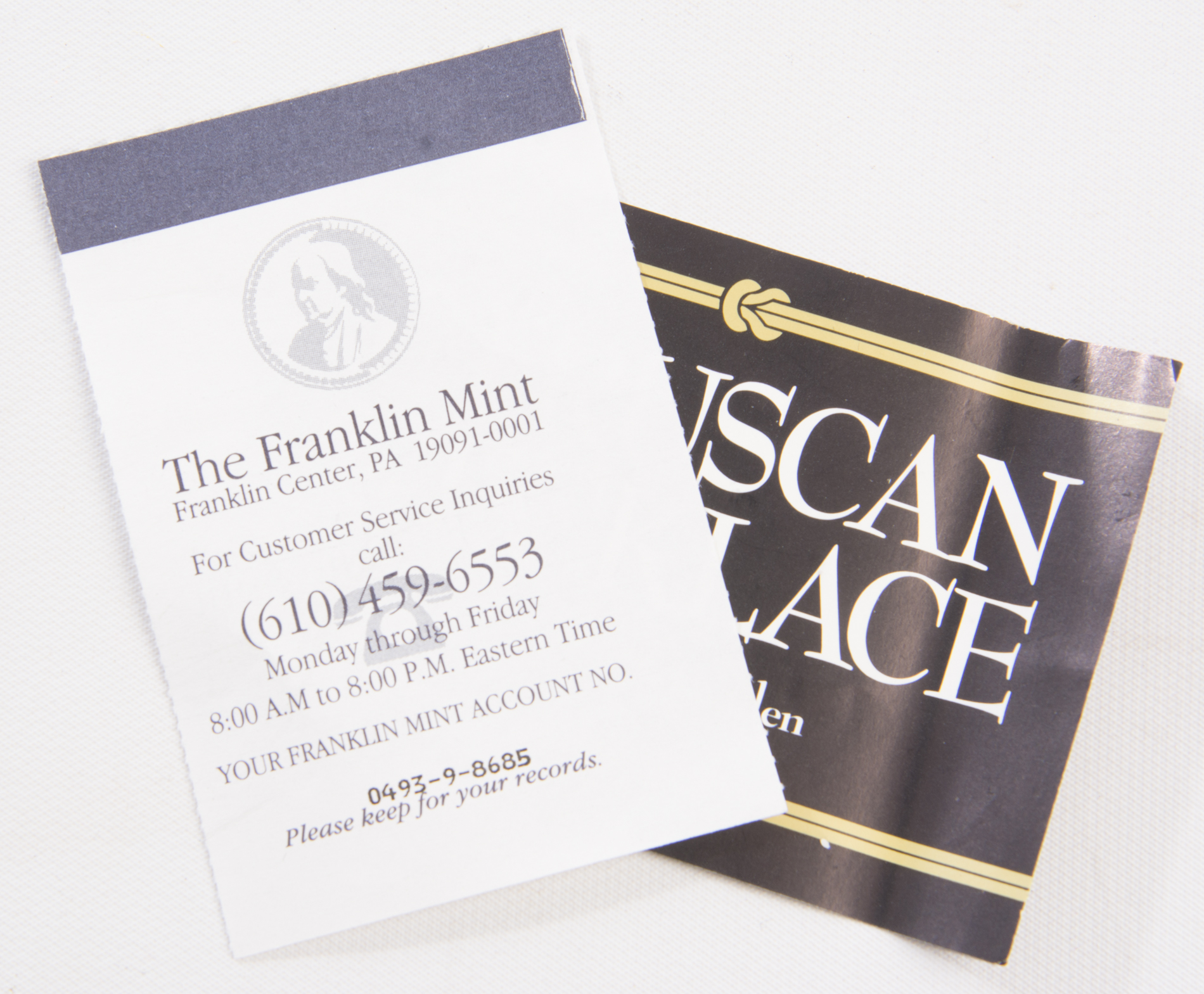 Etruscan Necklace and Bracelet by The Franklin Mint