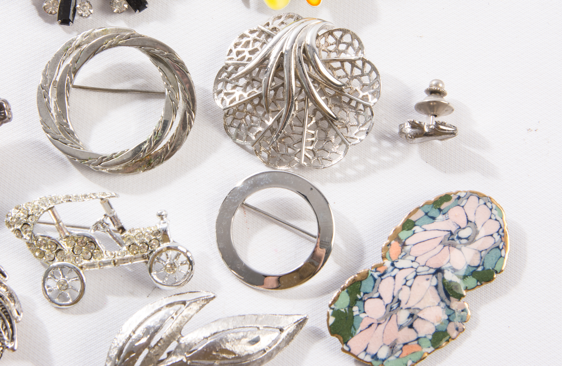 Silver Tone Brooches