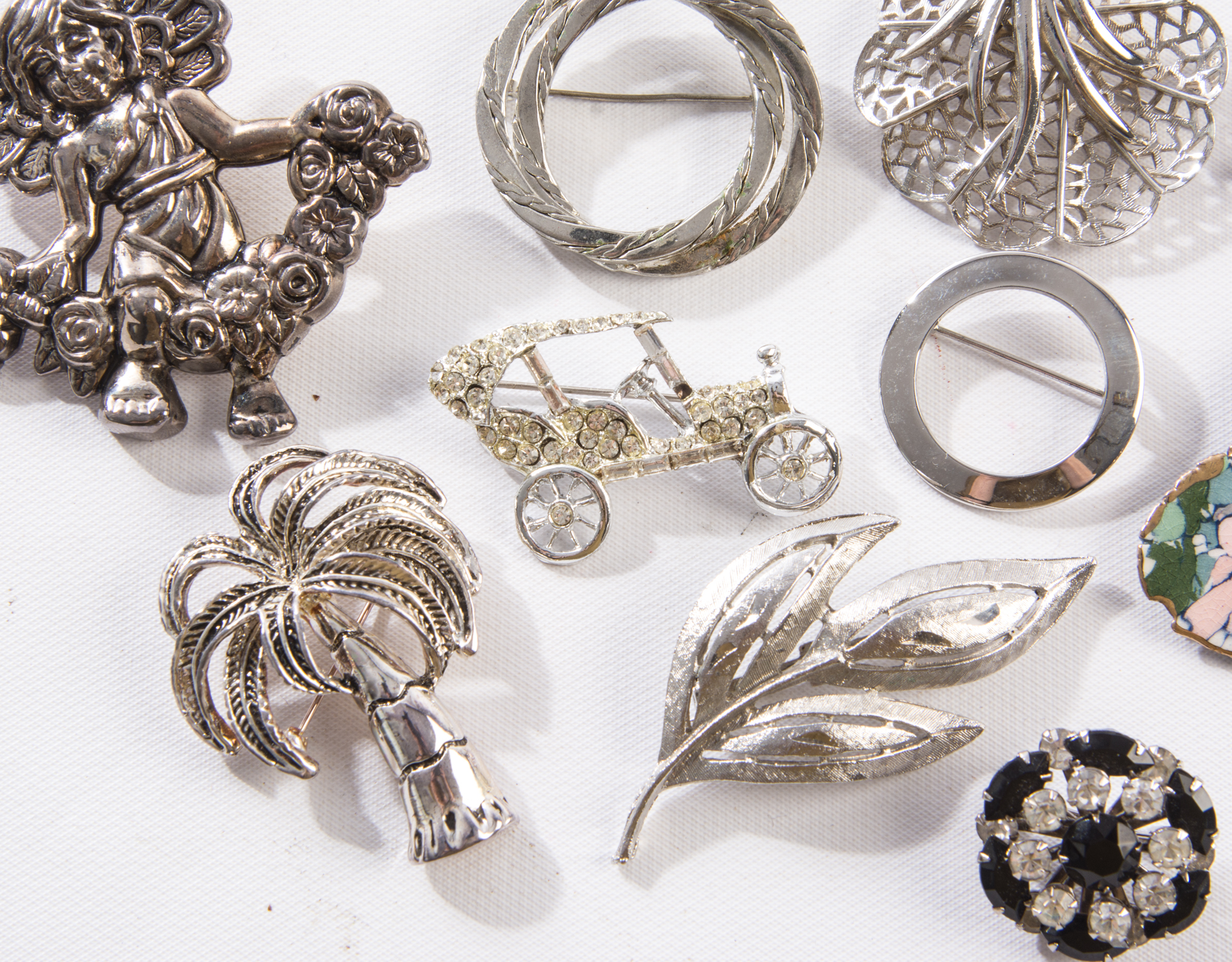 Silver Tone Brooches