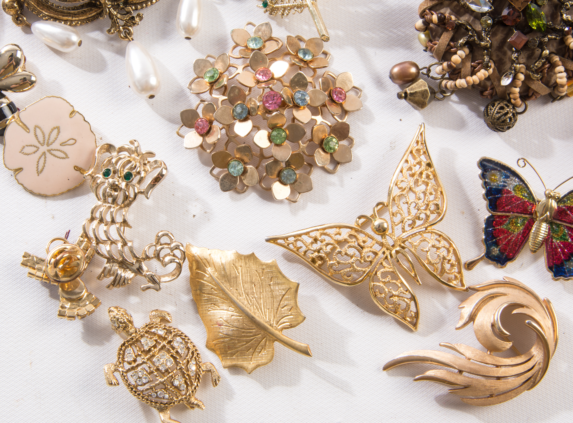 Gold Tone Brooches
