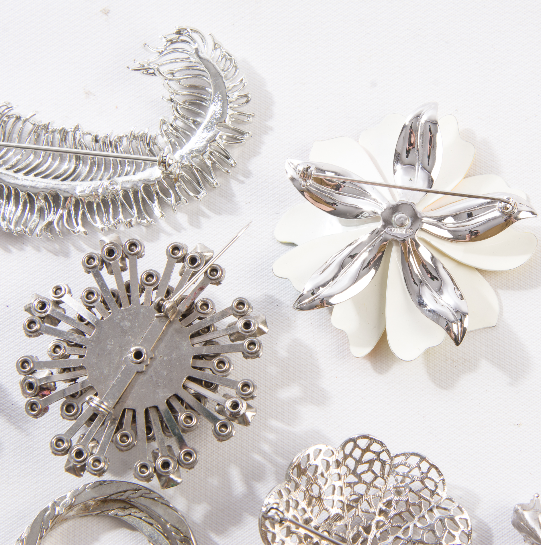 Silver Tone Brooches