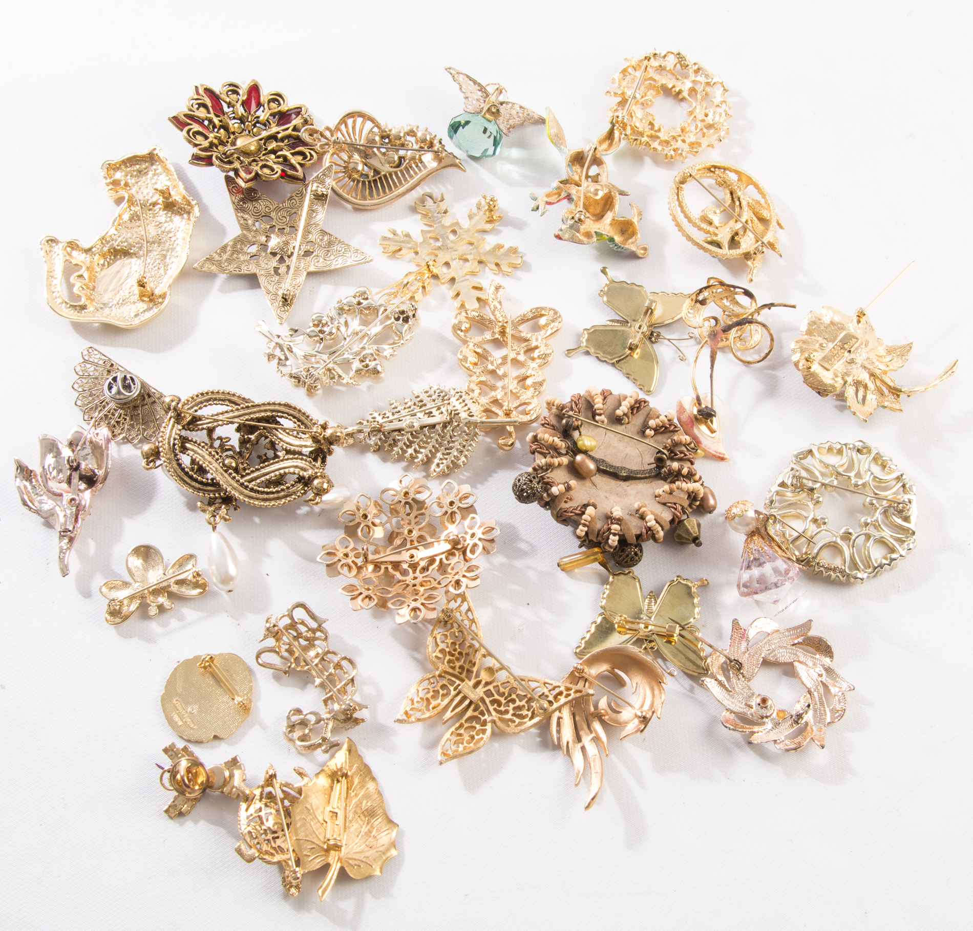 Gold Tone Brooches