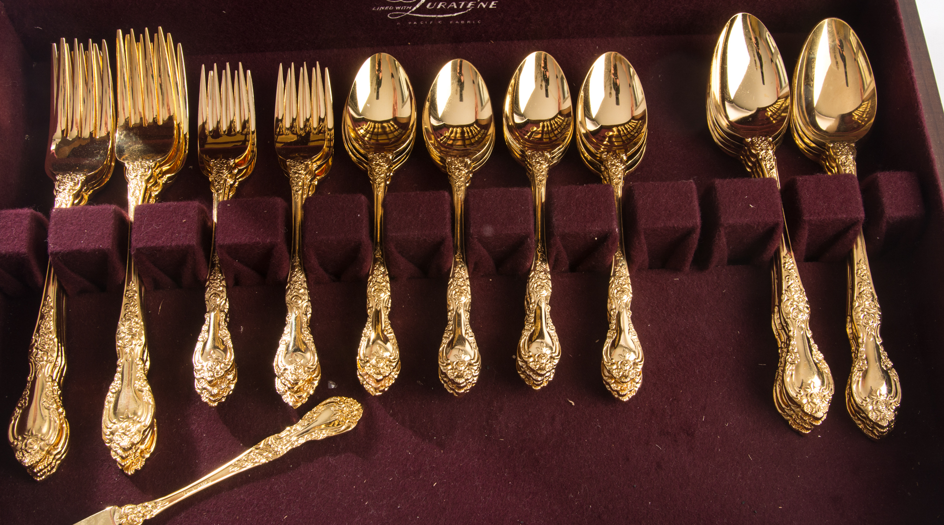 Prestige Gold Electroplated Flatware for Eight