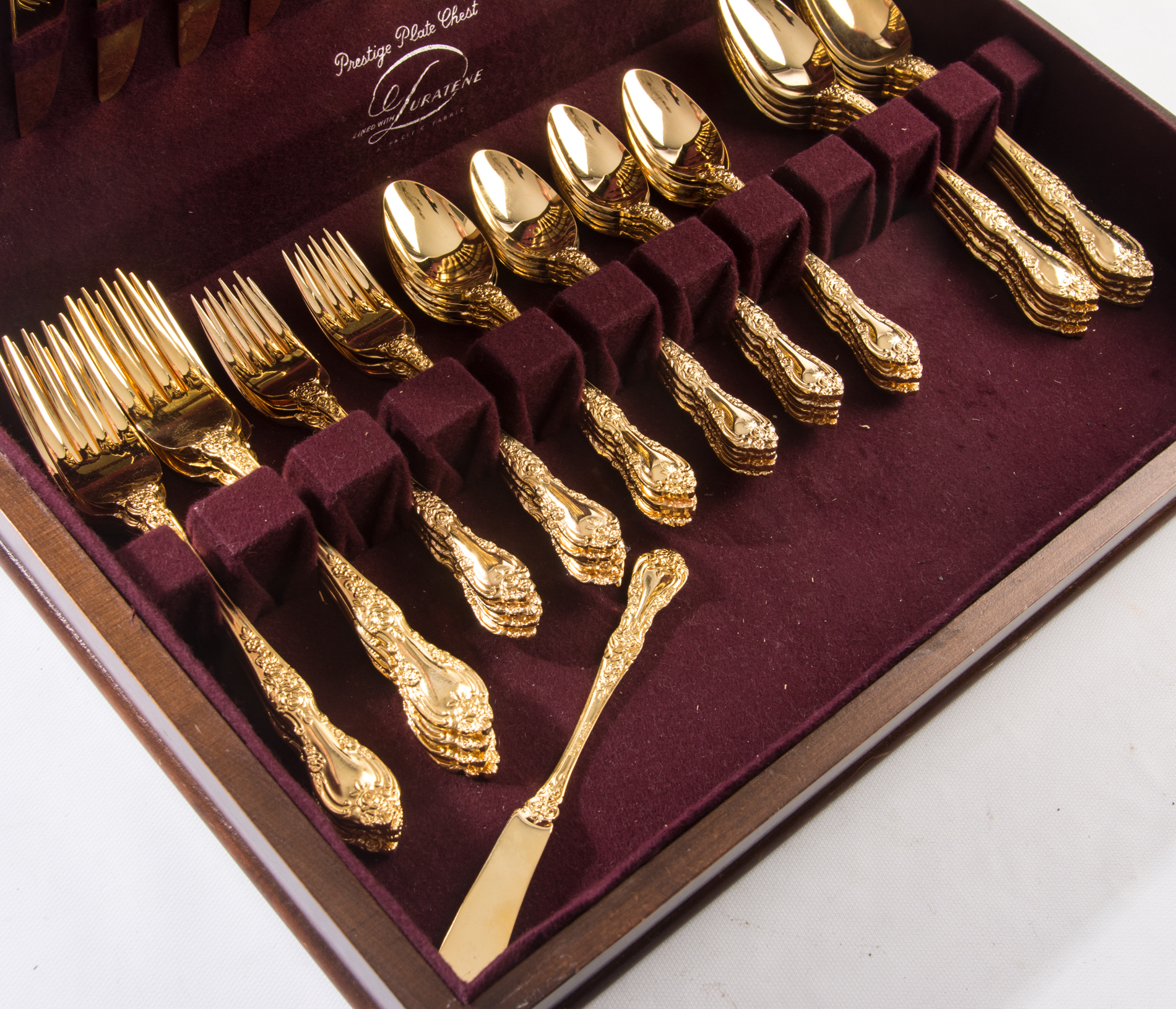 Prestige Gold Electroplated Flatware for Eight