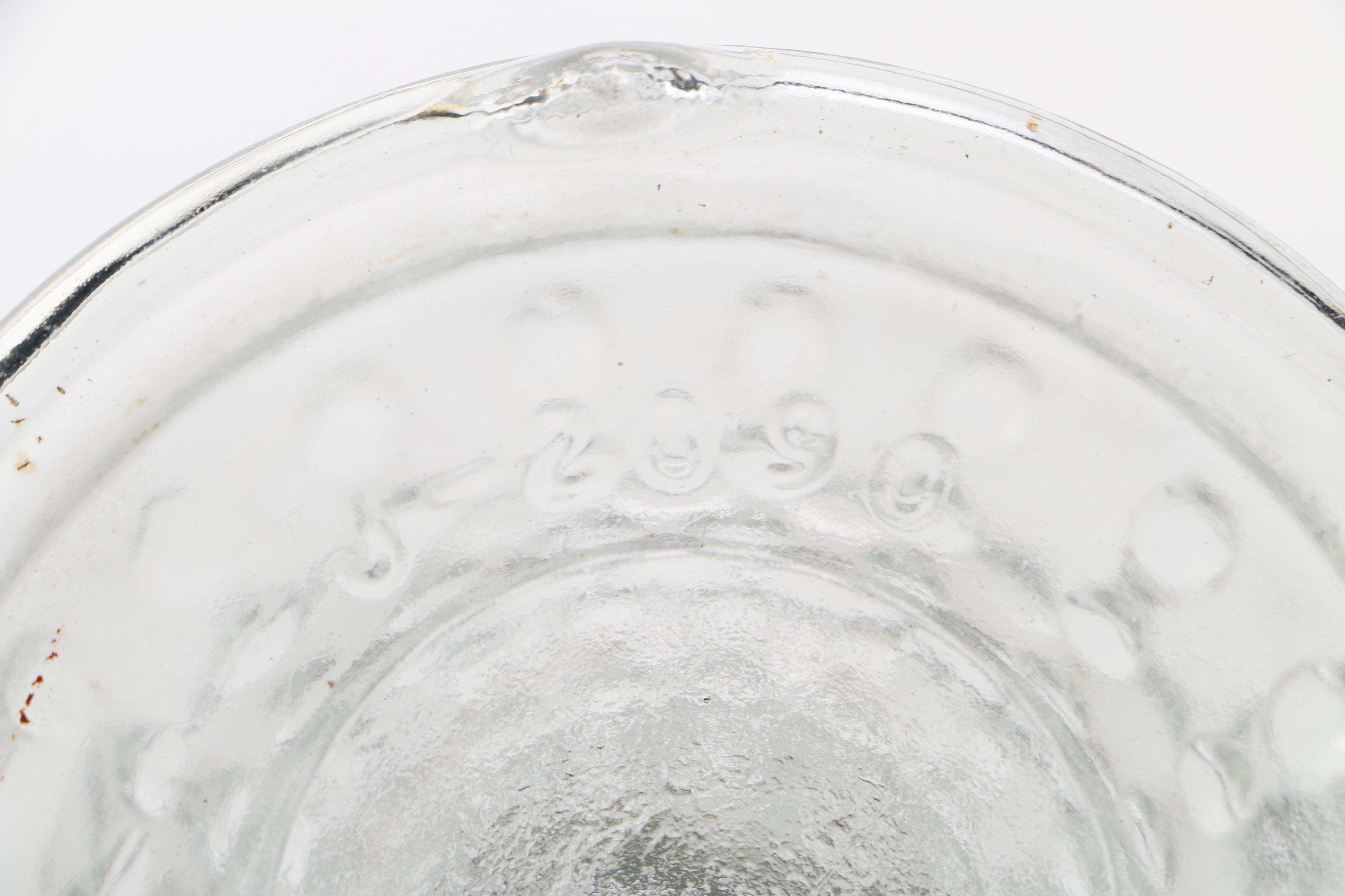 Clear Art Glass and Brass Lamp