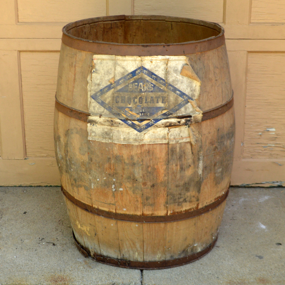 Vintage Wooden Sear-Stewart Company Barrel