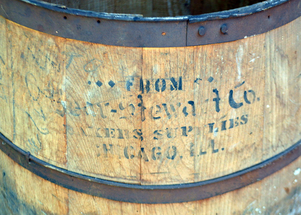 Vintage Wooden Sear-Stewart Company Barrel