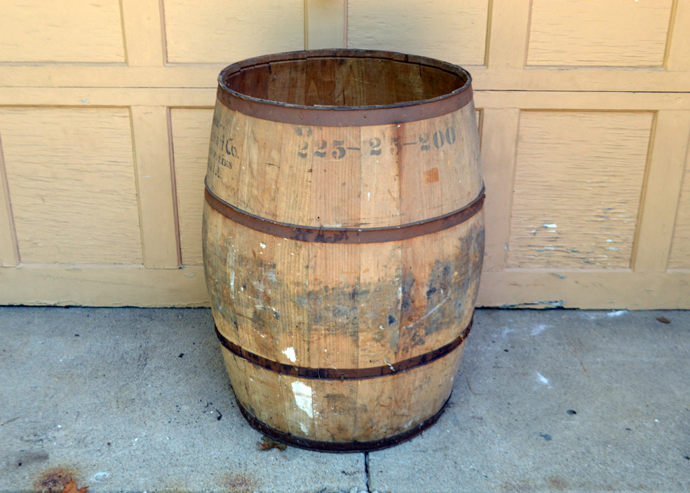 Vintage Wooden Sear-Stewart Company Barrel