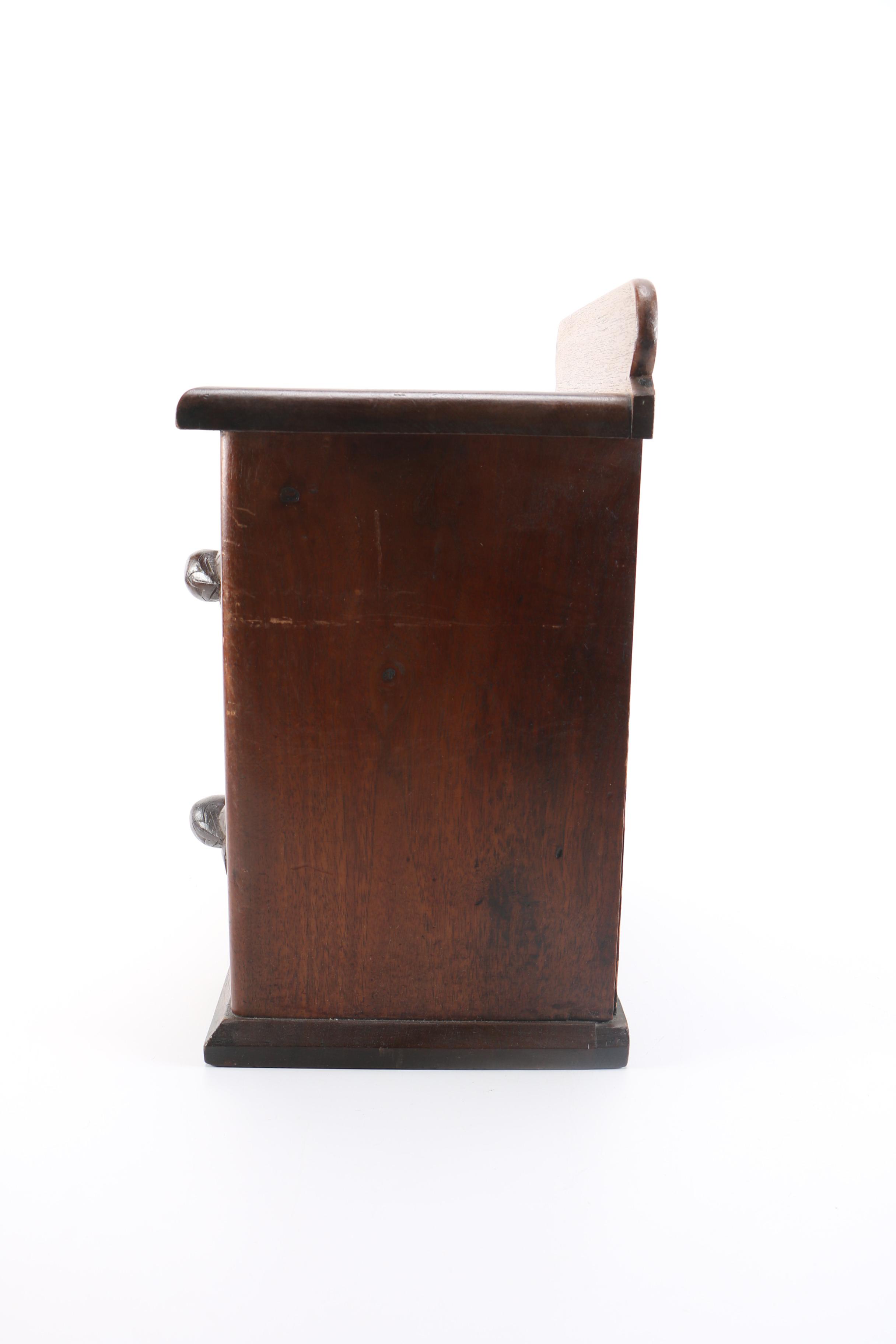 Miniature Antique Walnut Chest of Drawers