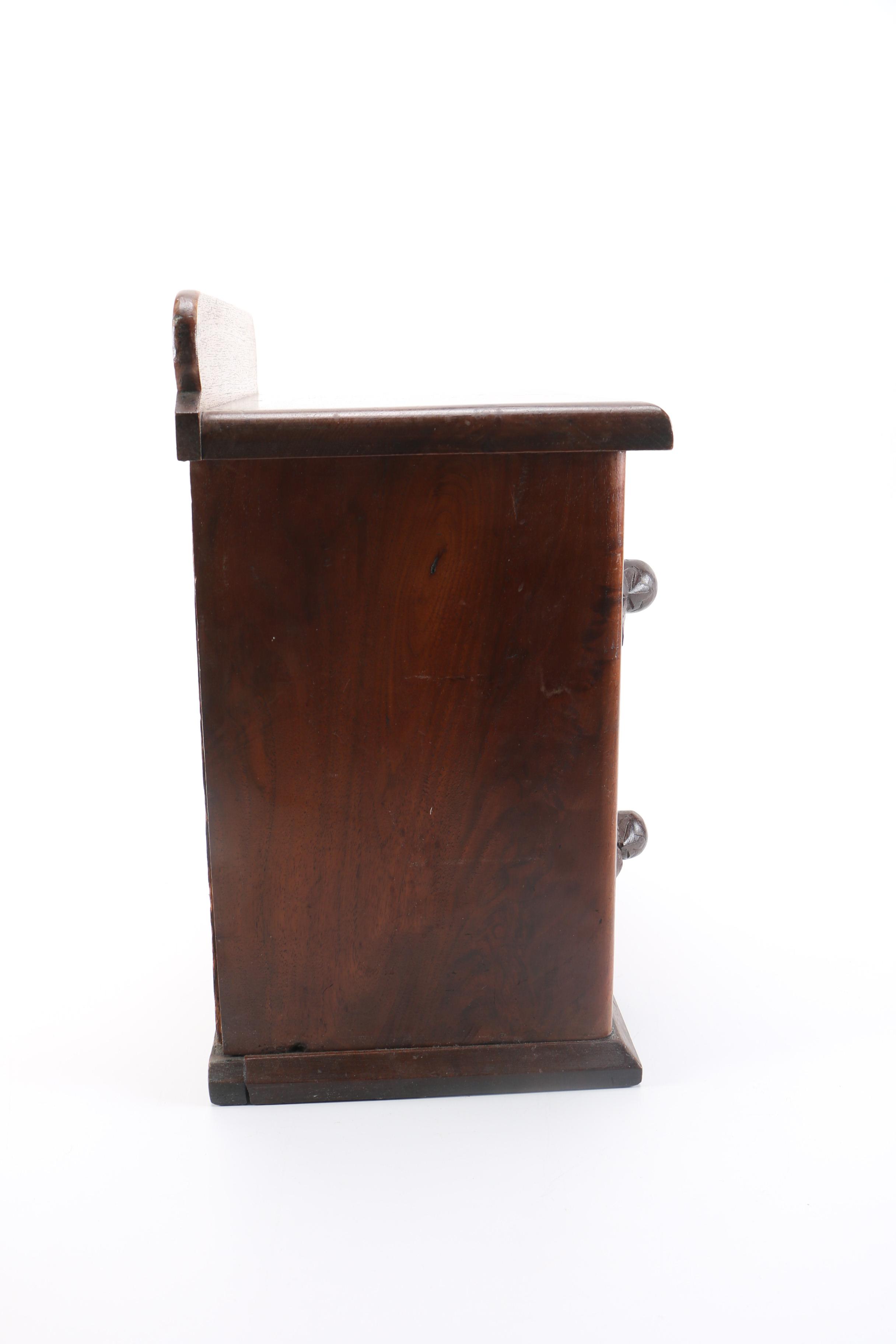 Miniature Antique Walnut Chest of Drawers