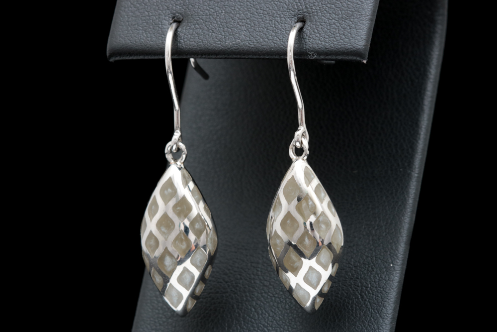 Alexander Hamilton Crawford Sterling Silver and Resin Earrings