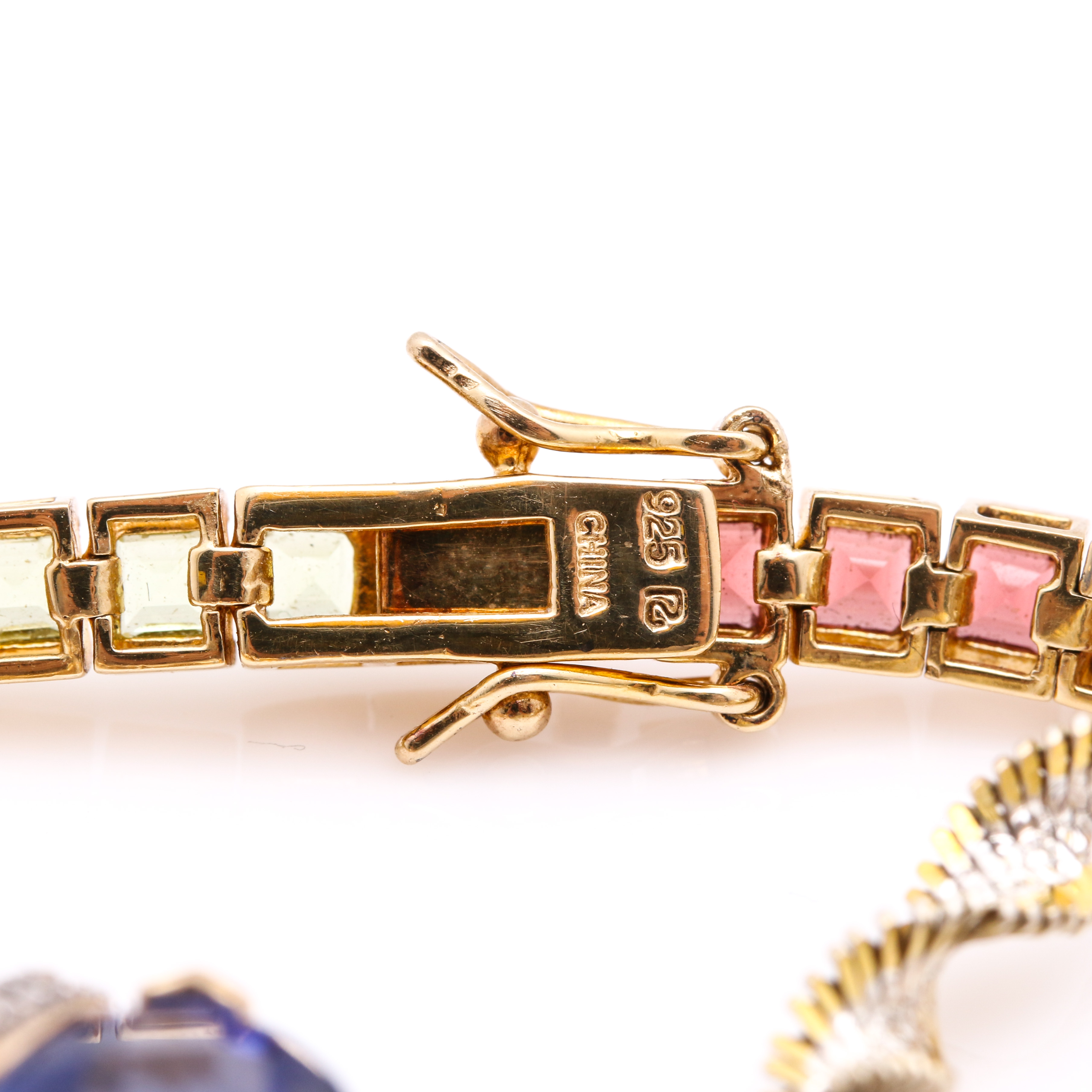 Sterling Silver Gold Tone Jewelry Including Pieces With Diamonds