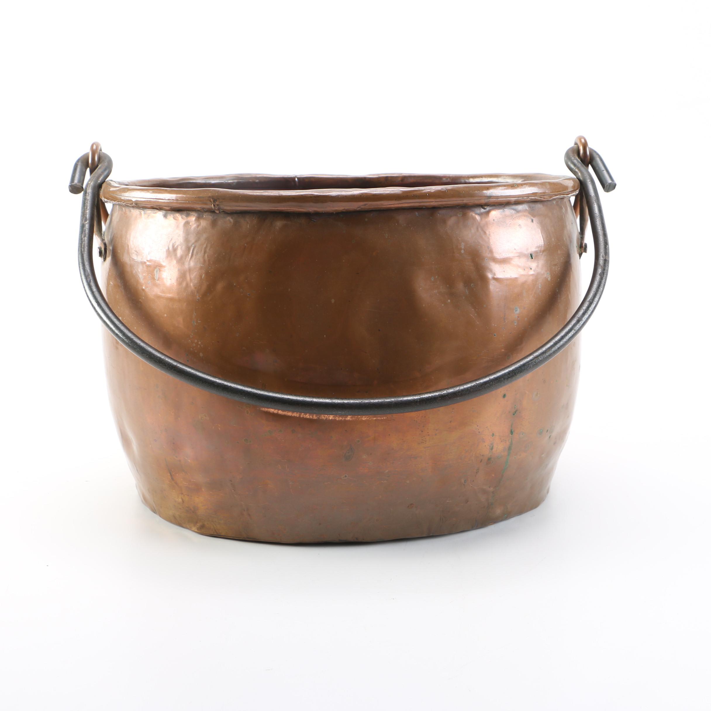 Copper Ash Bucket