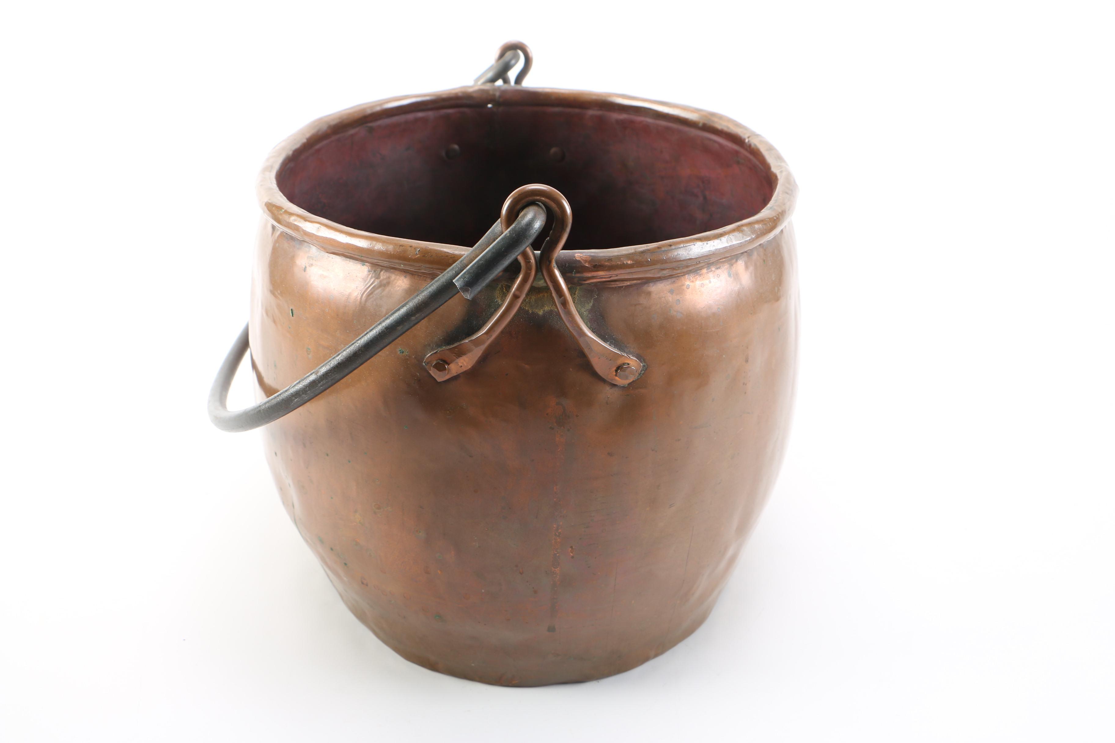 Copper Ash Bucket