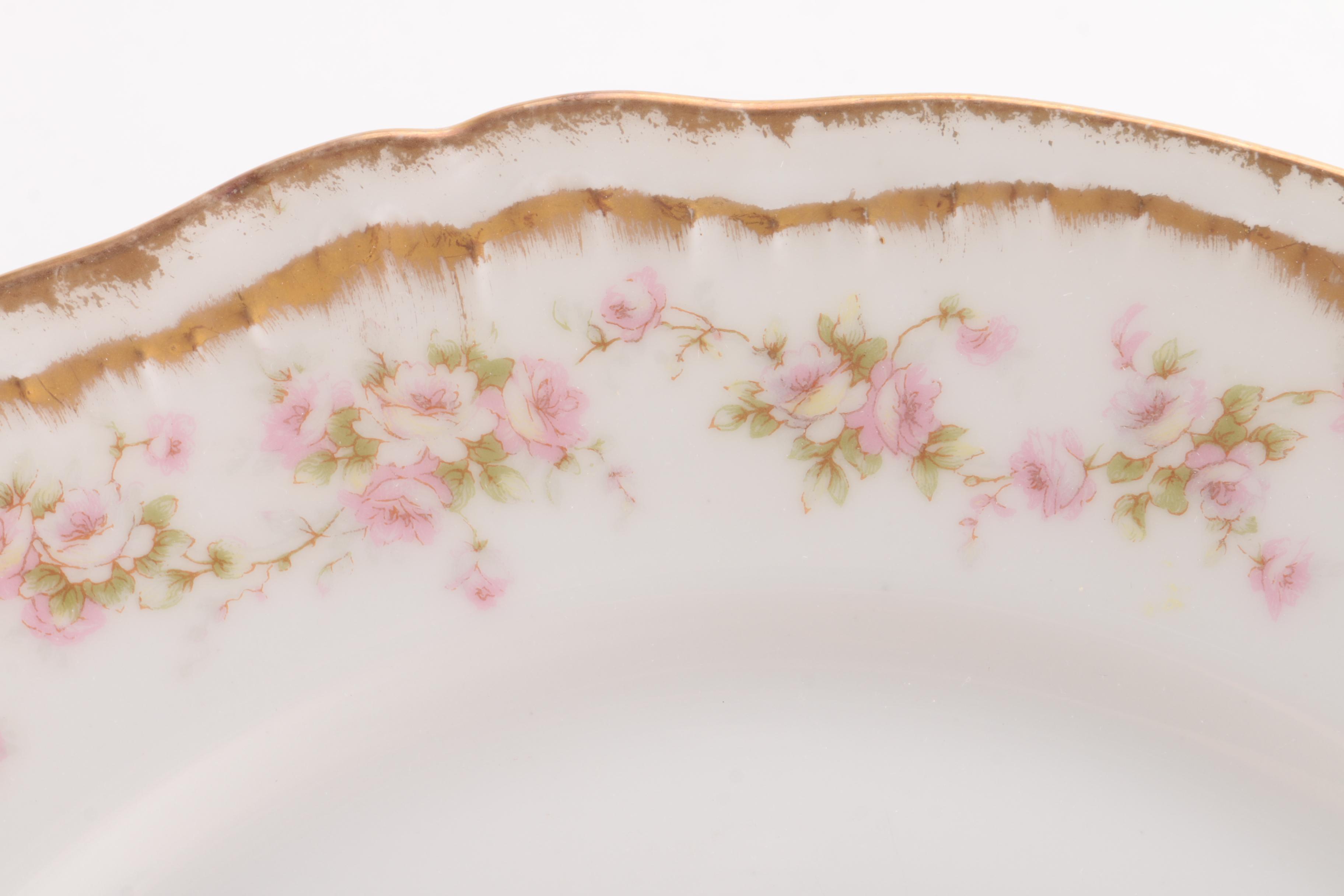 Theodore Haviland Limoges Porcelain Pink Floral Tableware