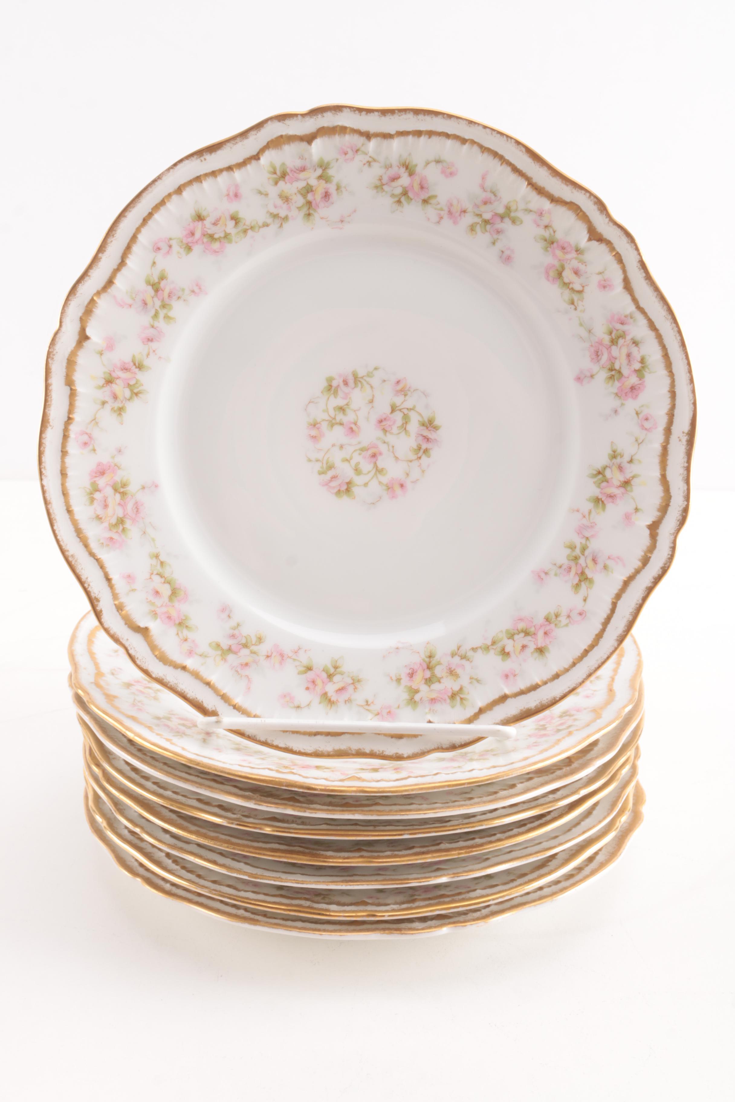 Theodore Haviland Limoges Porcelain Pink Floral Tableware