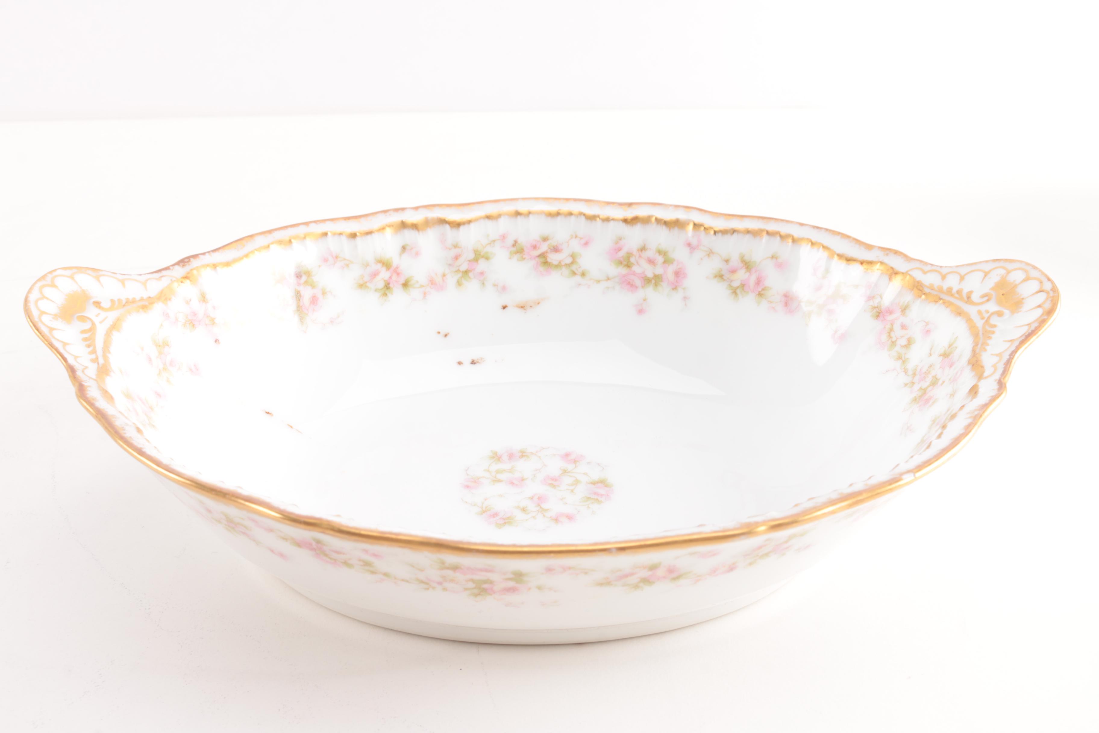 Theodore Haviland Limoges Porcelain Pink Floral Tableware