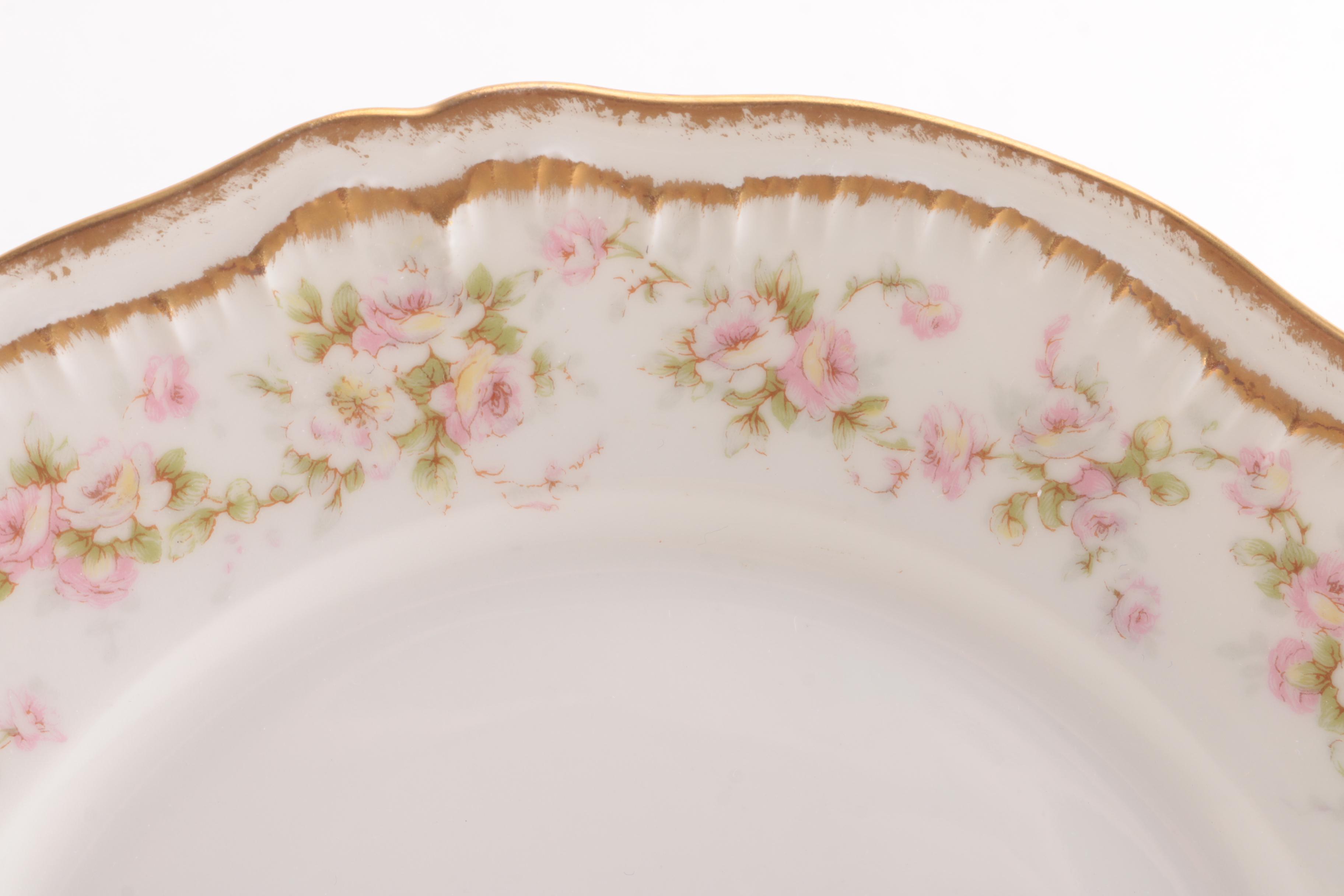 Theodore Haviland Limoges Porcelain Pink Floral Tableware