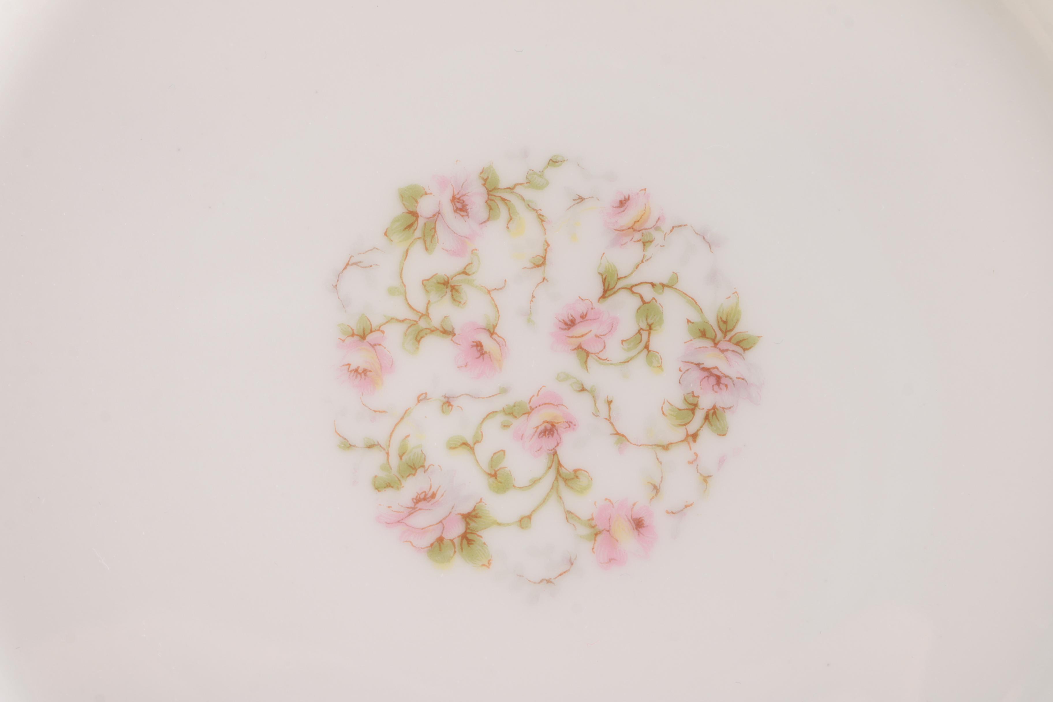 Theodore Haviland Limoges Porcelain Pink Floral Tableware